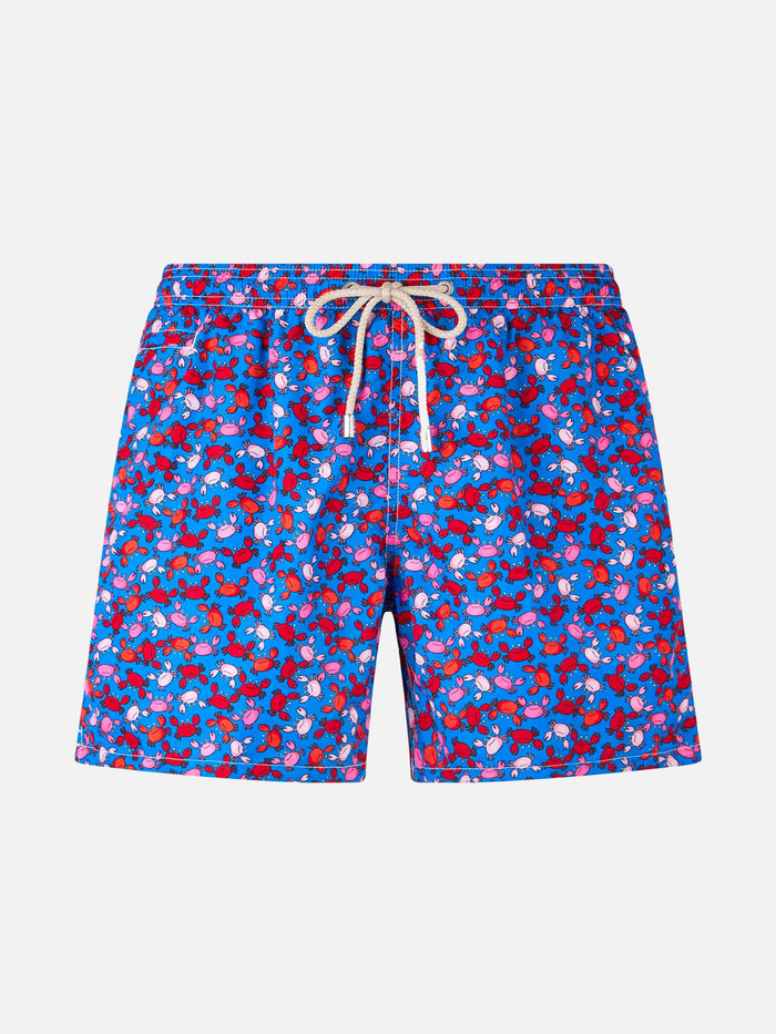 Boy Lightweight Fabric Swim-Shorts Jean Lighting With Crabs Print __single__ Swimshort