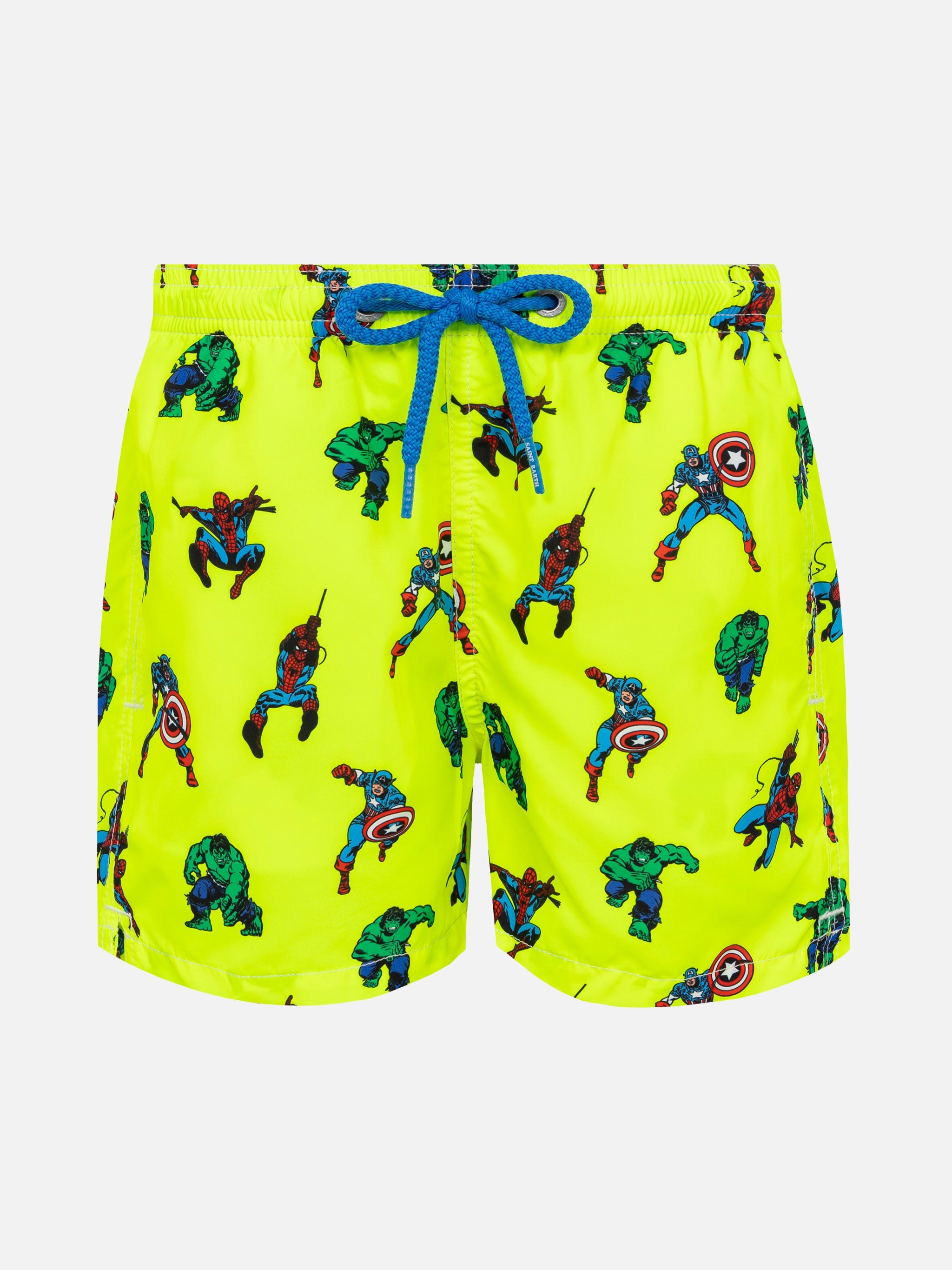 Jean Lighting Lightweight Fabric Swim Shorts With Super Heroes Print | Marvel Special Edition Yellow Swimshort