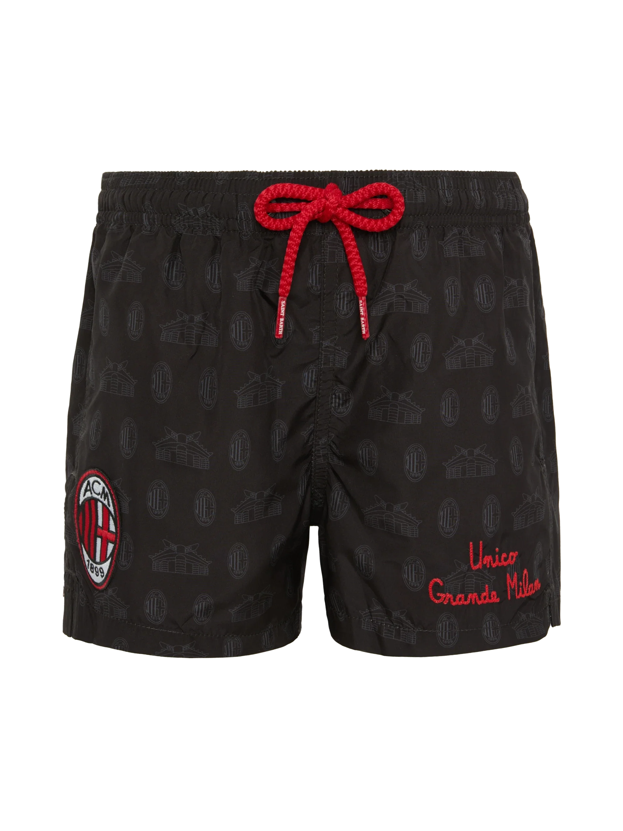 Jean Lighting Lightweight Fabric Swim Shorts With Milan Logo Print | Ac Special Edition Black Swimshort