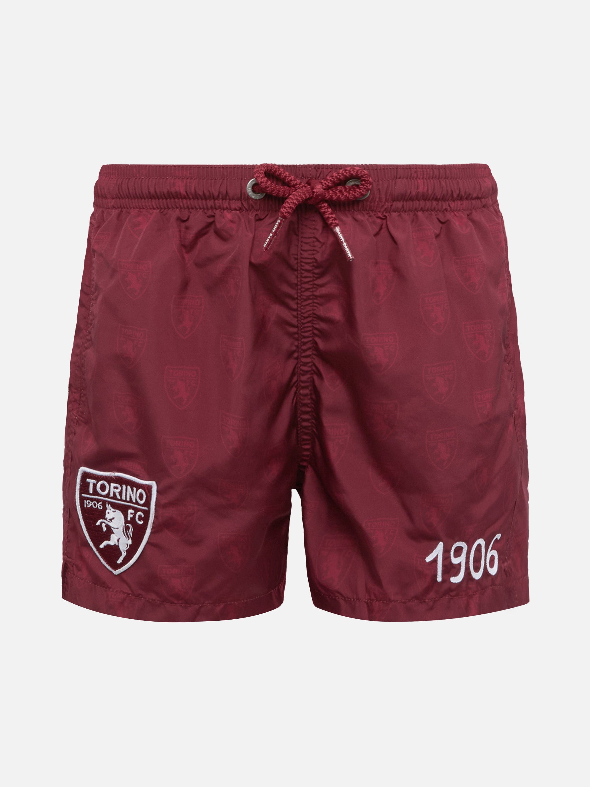 Jean Lighting Lightweight Fabric Swim Shorts With Torino Logo Print | Fc Special Edition Bordeaux Swimshort