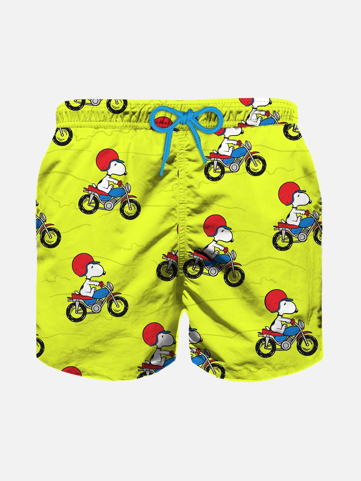 Boy Swim Shorts With Rider Snoopy Print | - Peanuts™ Special Edition Fluo Swimshort