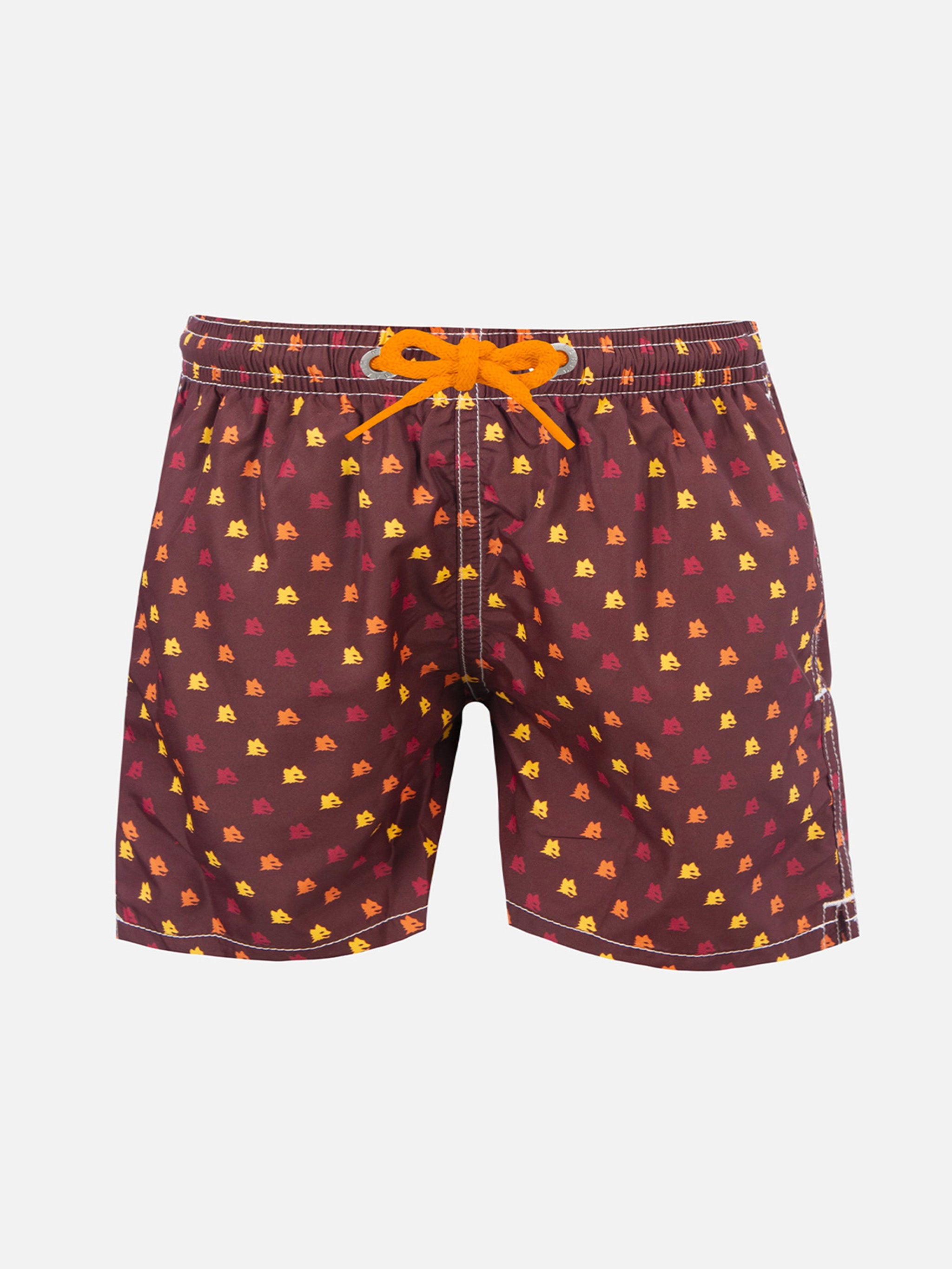 Boy Swim Shorts With As Roma Print | Special Edition Red Swimshort