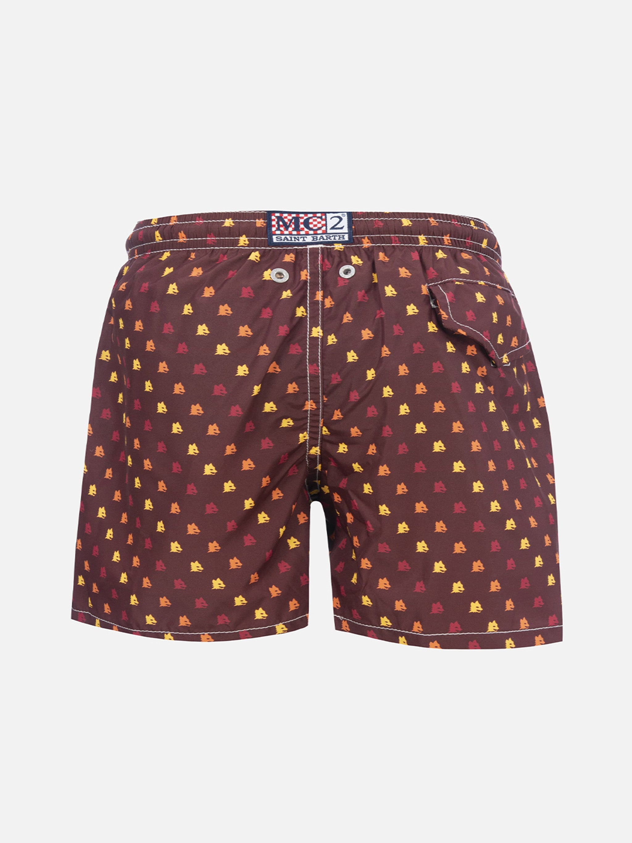 Boy Swim Shorts With As Roma Print | Special Edition Red Swimshort