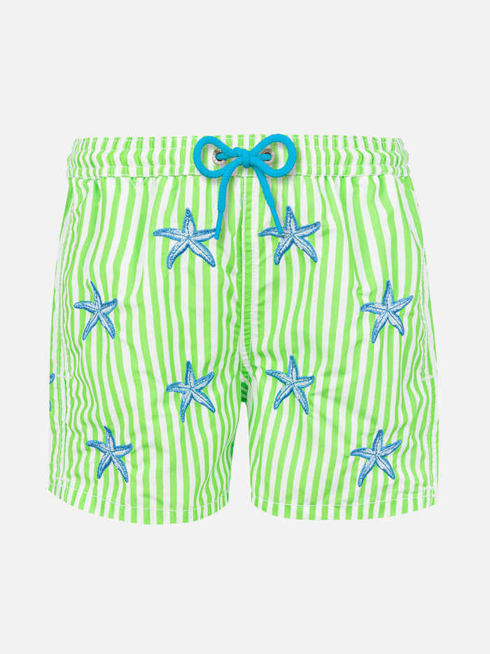 Boy Classic Swim Shorts With Starfish Embroidery __single__ Swimshort