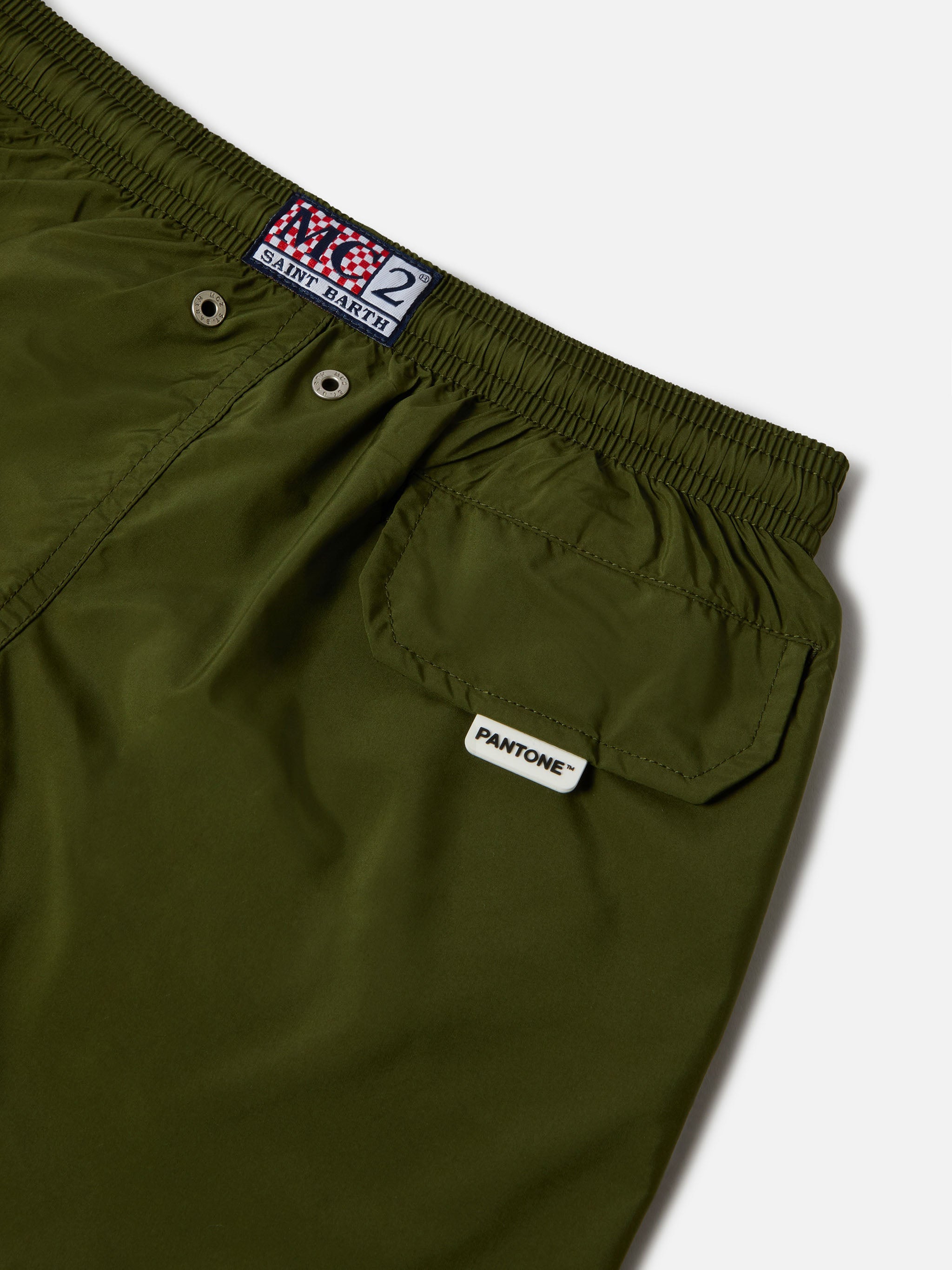 Jean Lighting Pantone Swim Shorts Solid Military Green Swimshort