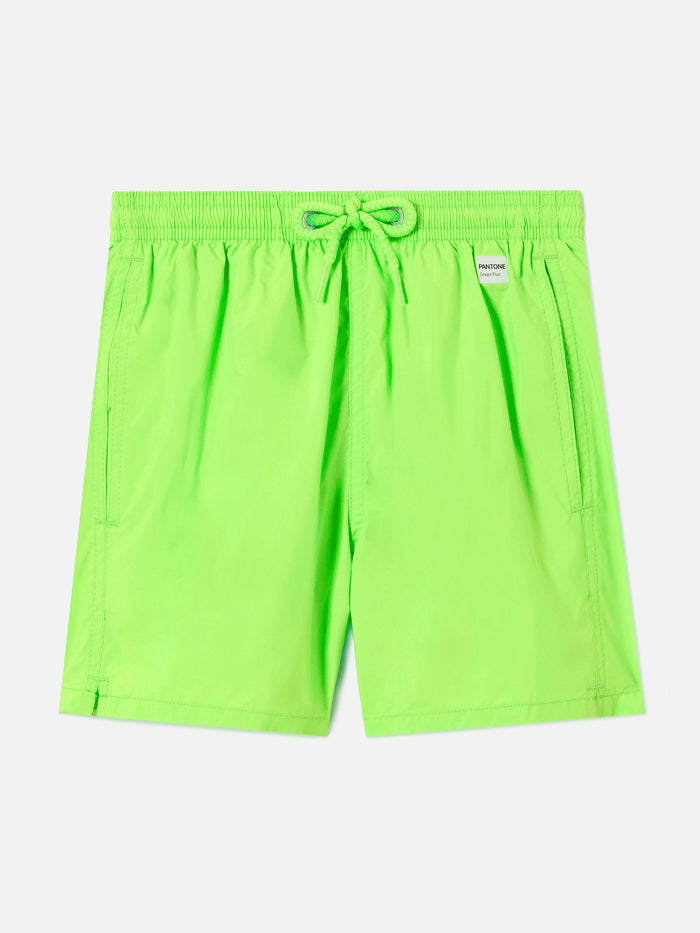 Jean Lighting Pantone Swim Shorts Solid Fluo Green Swimshort