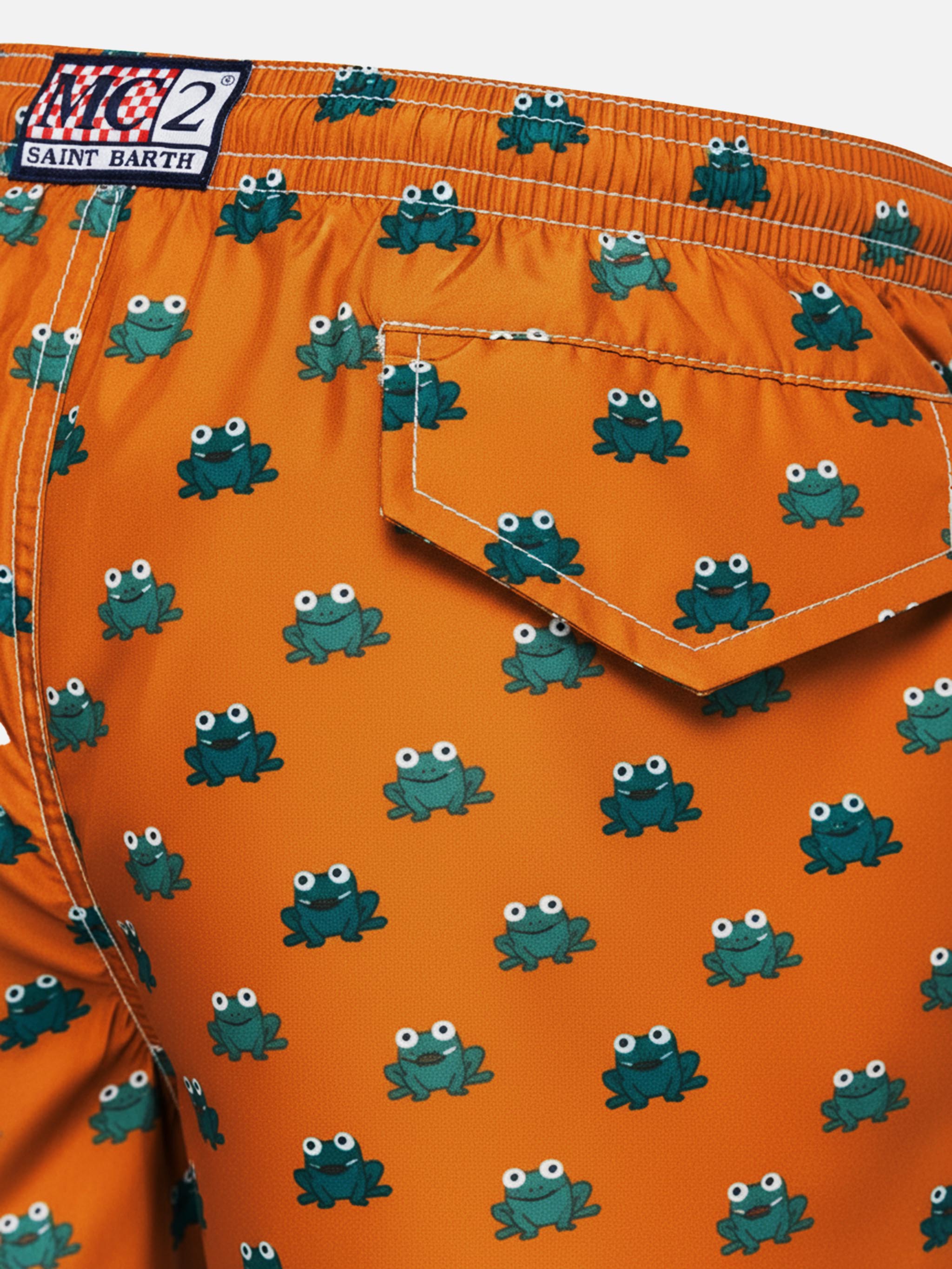 Jean Lighting 70 Lightweight Swim Shorts With Frogs Print Swimshort