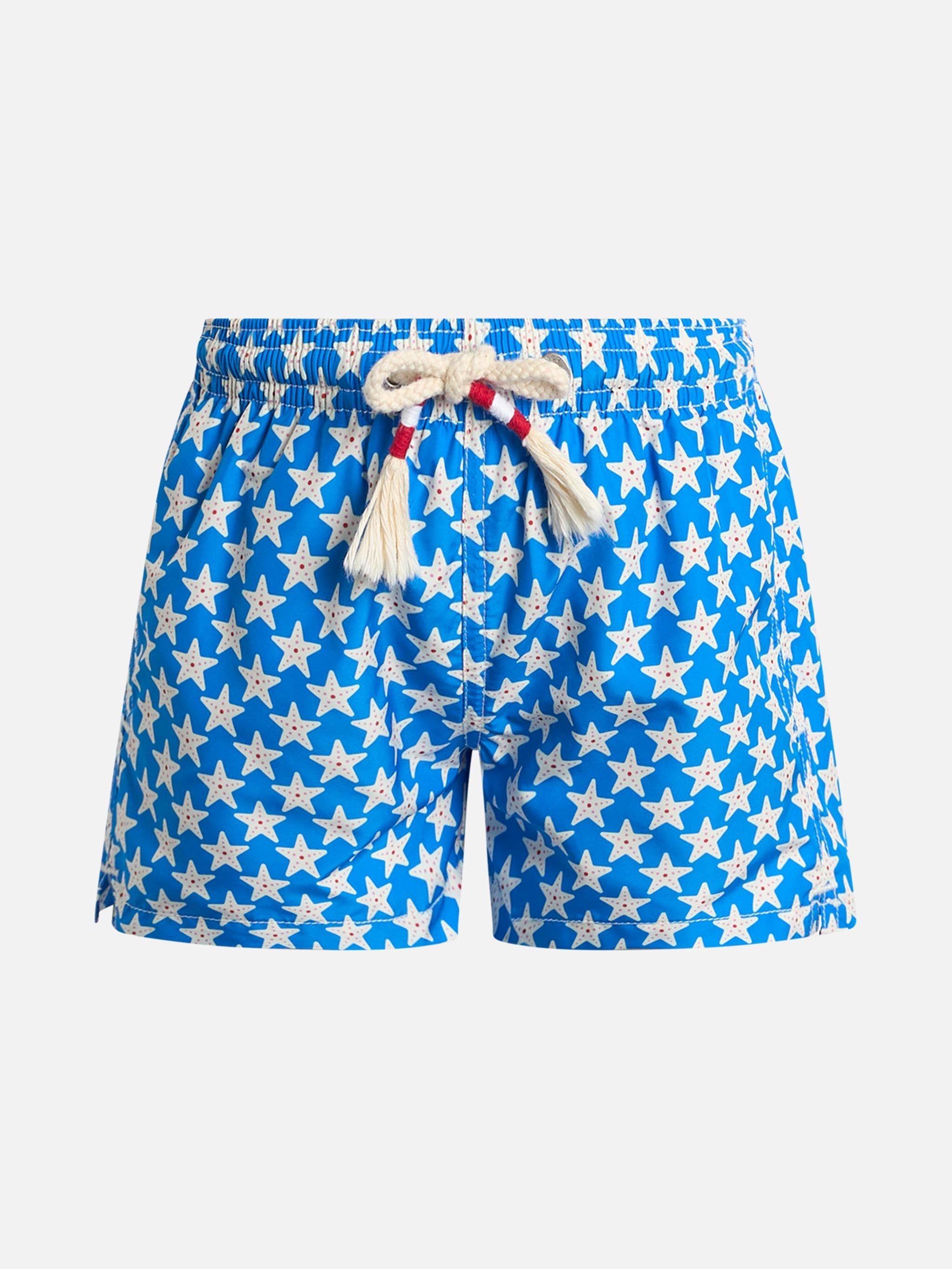 Boy Lightweight Fabric Swim-Shorts Jean Lighting 70 With Seastars Print __single__ Swimshort