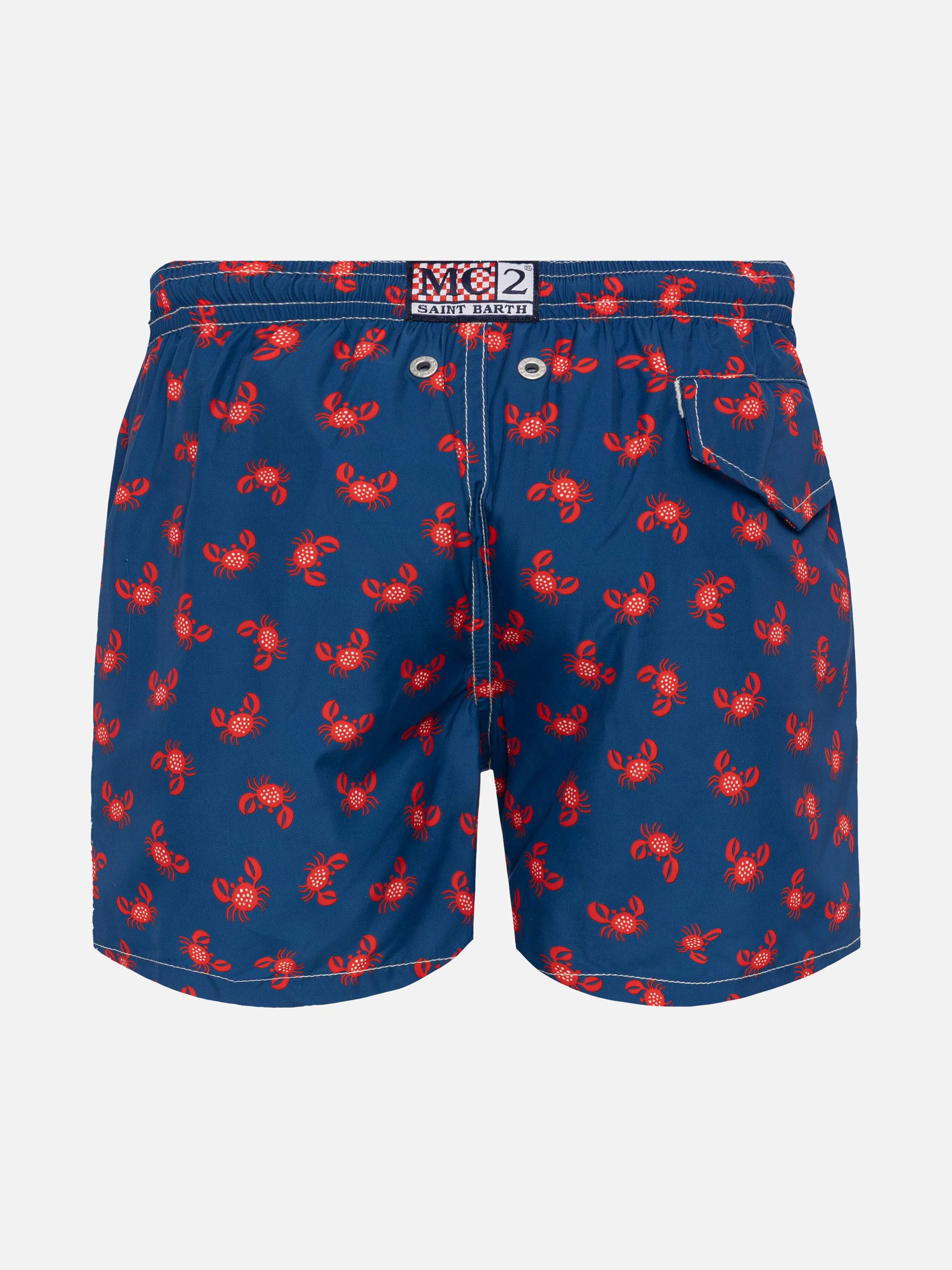 Jean Lighting 70 Lightweight Swim Shorts With Crab Print Blue Swimshort
