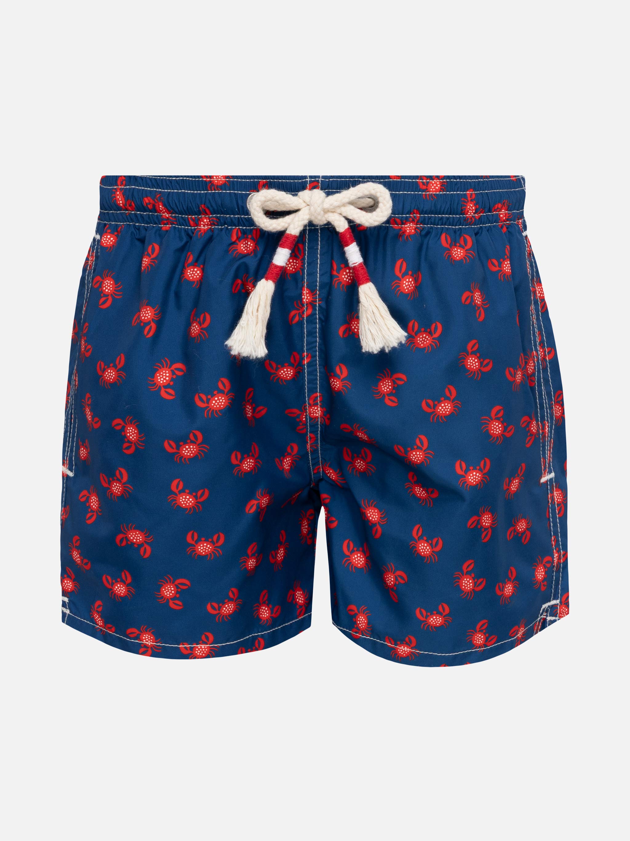 Jean Lighting 70 Lightweight Swim Shorts With Crab Print Blue Swimshort