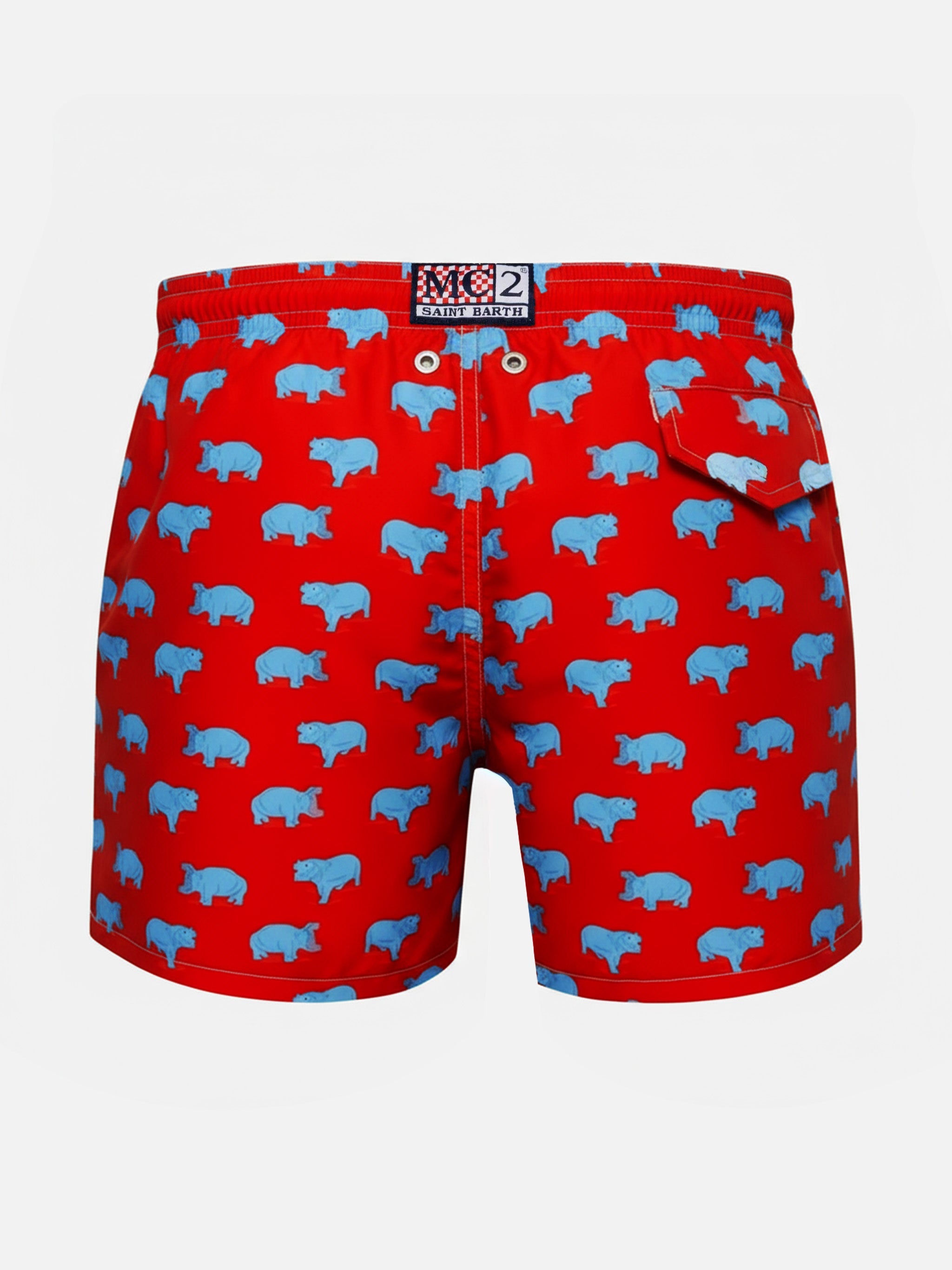 Jean Lighting 70 Lightweight Swim Shorts With Hippo Print Swimshort