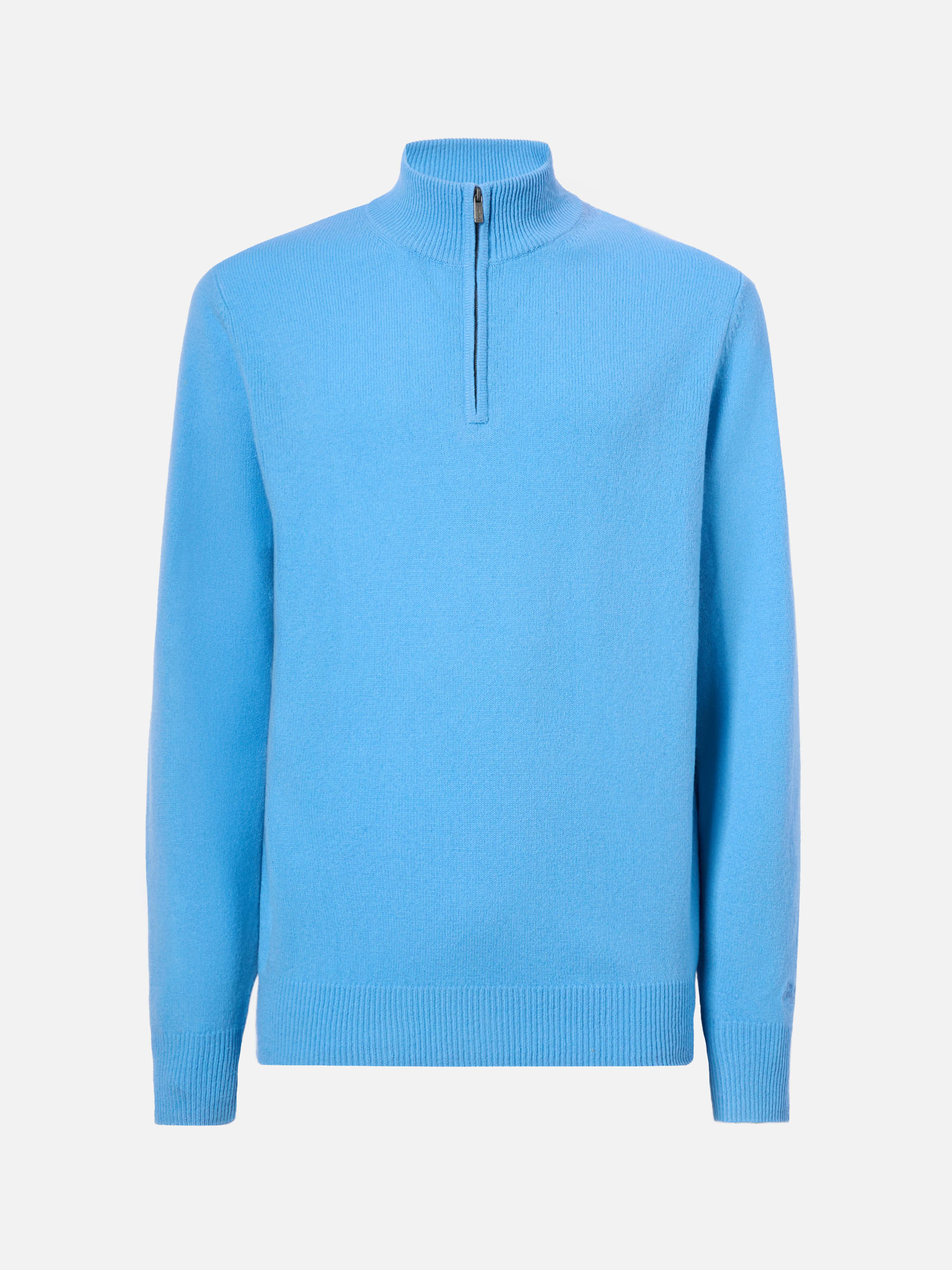 Jermyn Half-Zip Sweater Lambswool Powder Blue