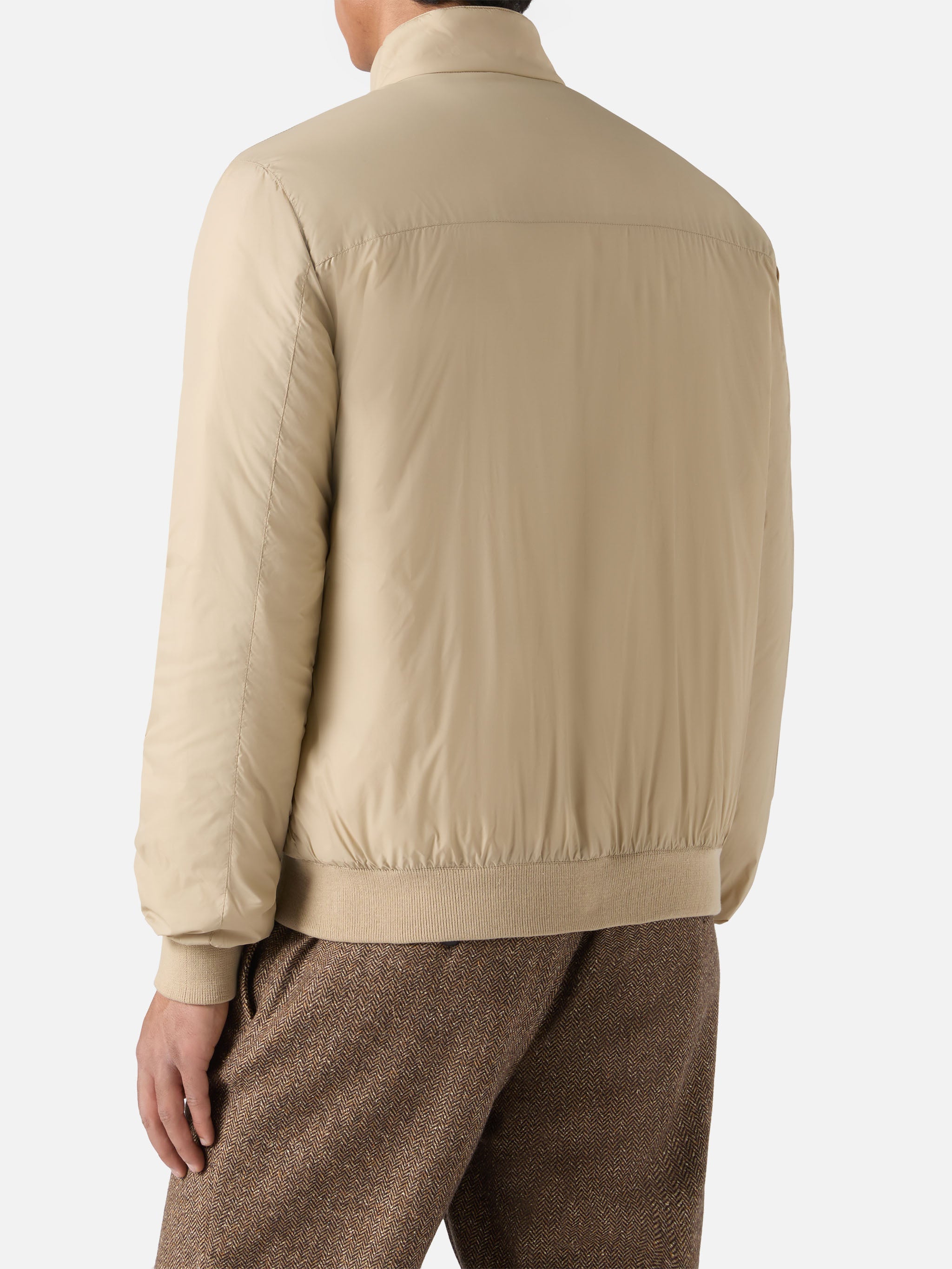 Jet Lightweight Bomber Jacket Beige Coat
