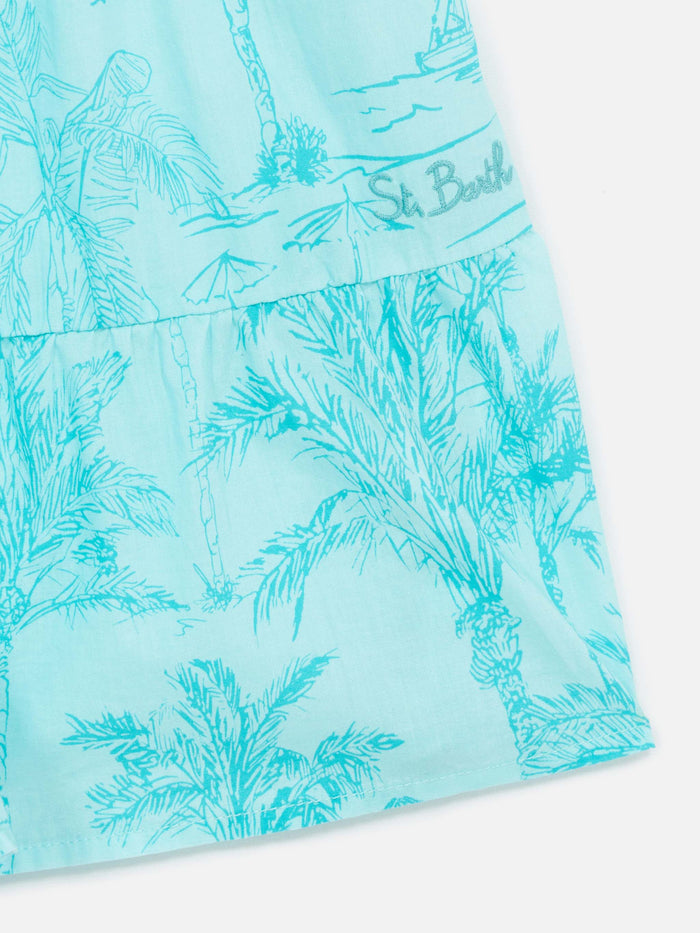 Girl Cotton Dress Jemine Jr With Toile De Jouy Print __single__
