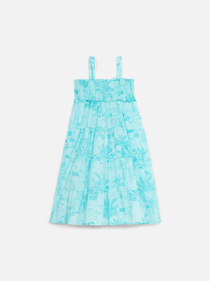 Girl Cotton Dress Jemine Jr With Toile De Jouy Print __single__