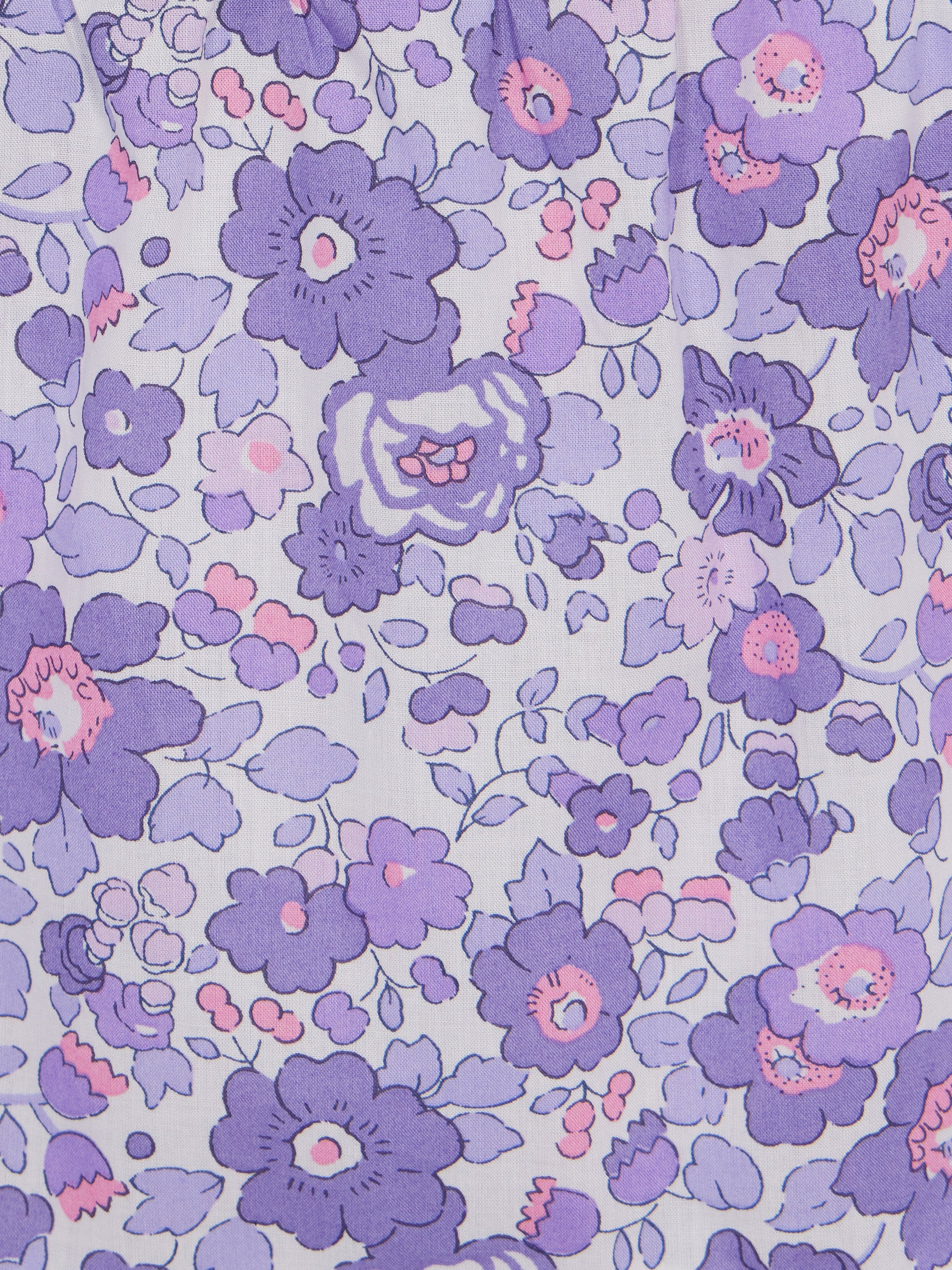 Girl Cotton Dress Jemine Jr With Betsy Print | Made Liberty Fabric Lilac