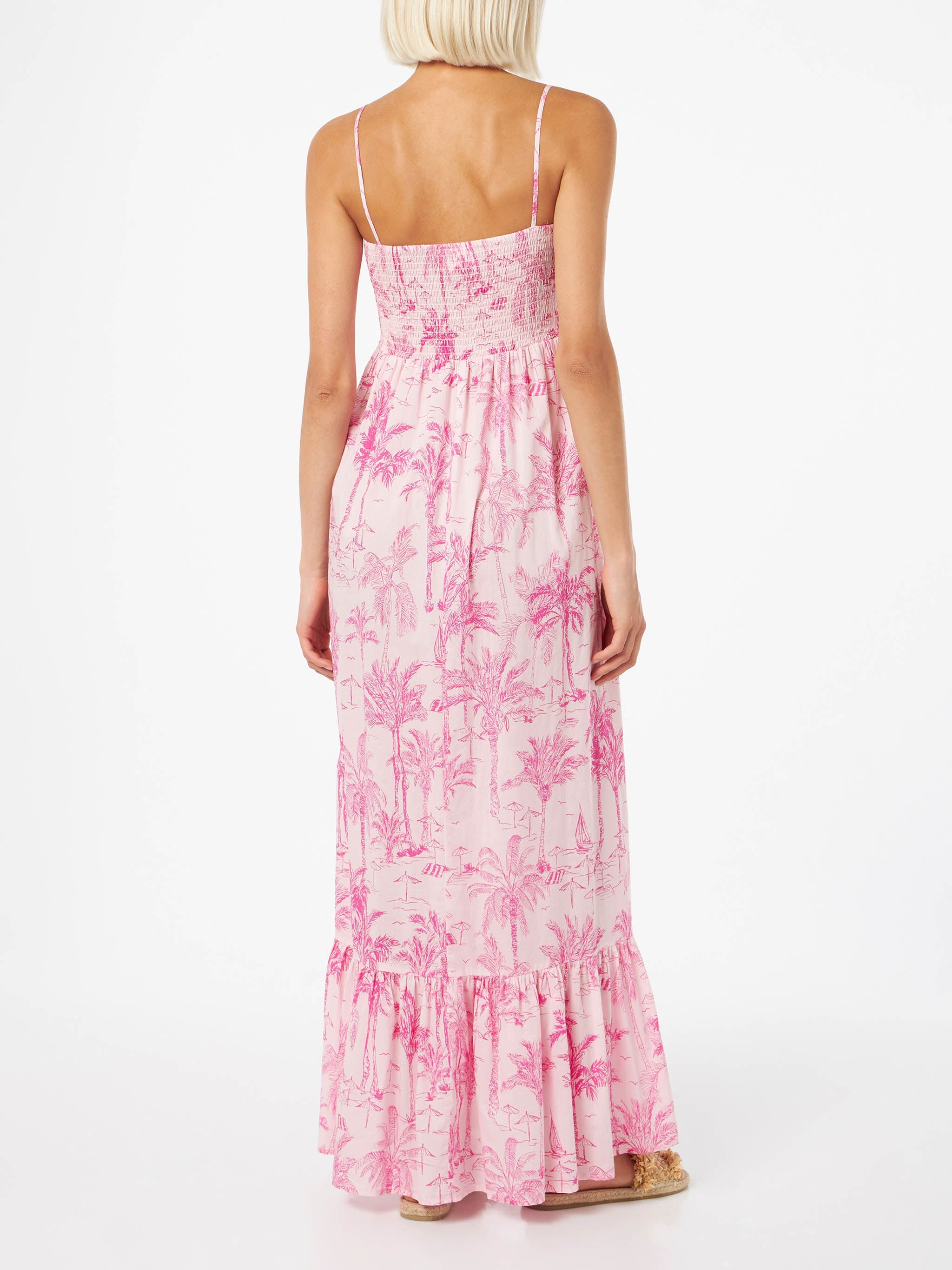 Cotton Jemma Dress With Smocked Embroidery Pink