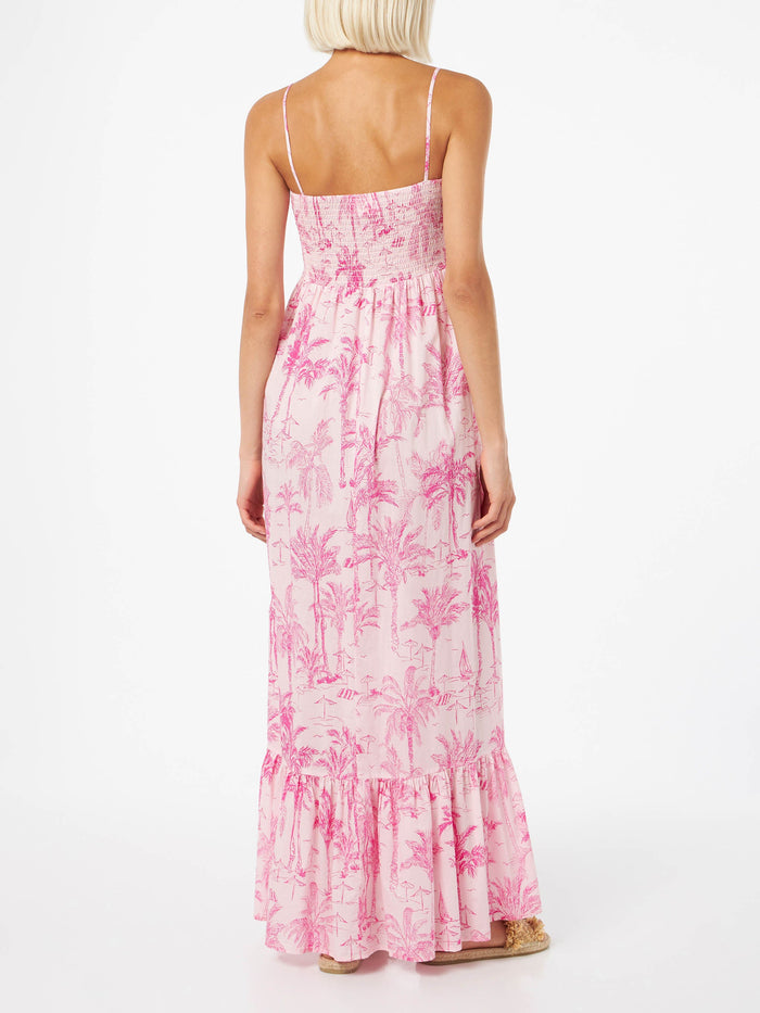 Cotton Jemma Dress With Smocked Embroidery Pink