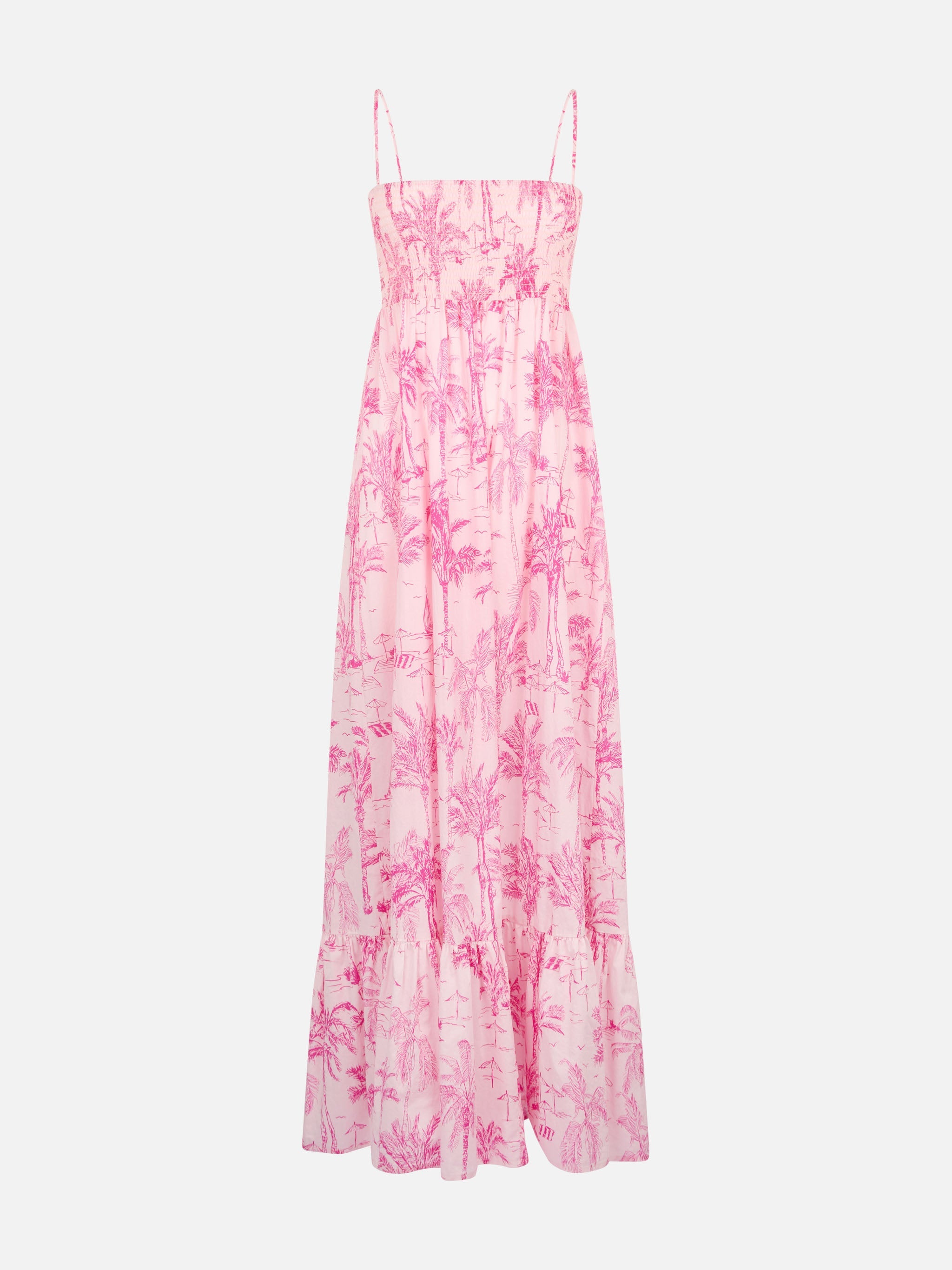 Cotton Jemma Dress With Smocked Embroidery Pink