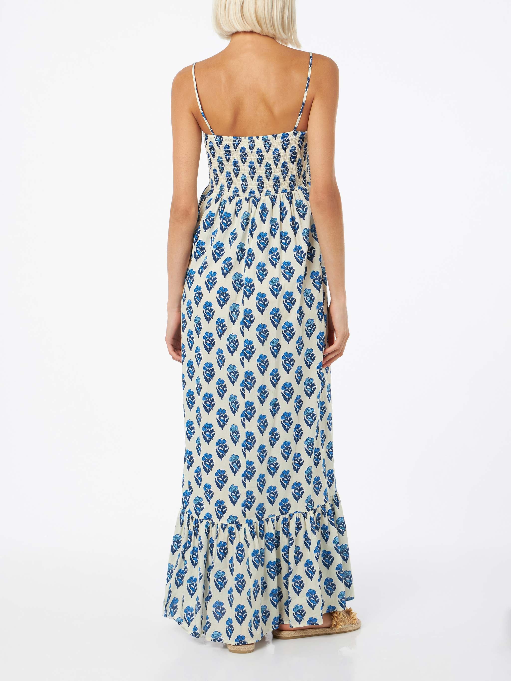 Jemma Cotton Dress With Smocked Embroidery White