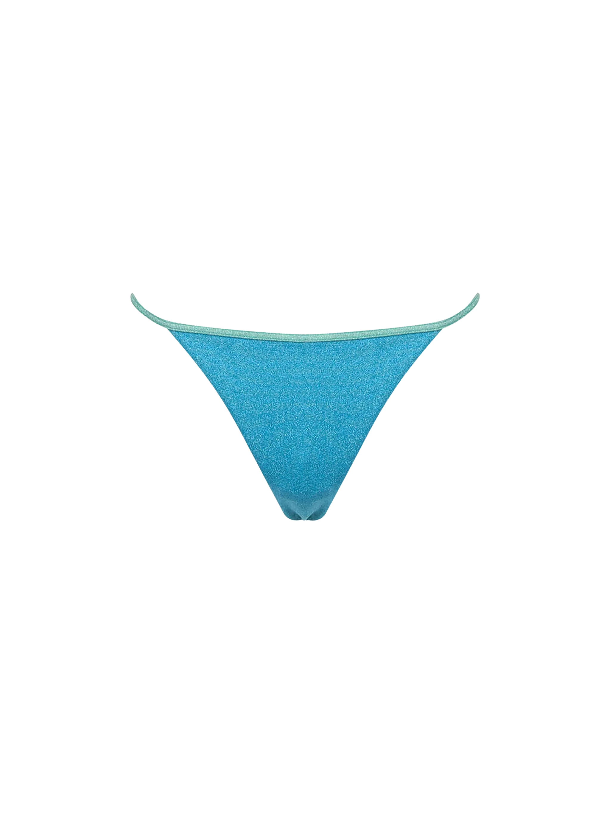 Turquoise Lurex Jodene Swim Briefs Sky Bottom