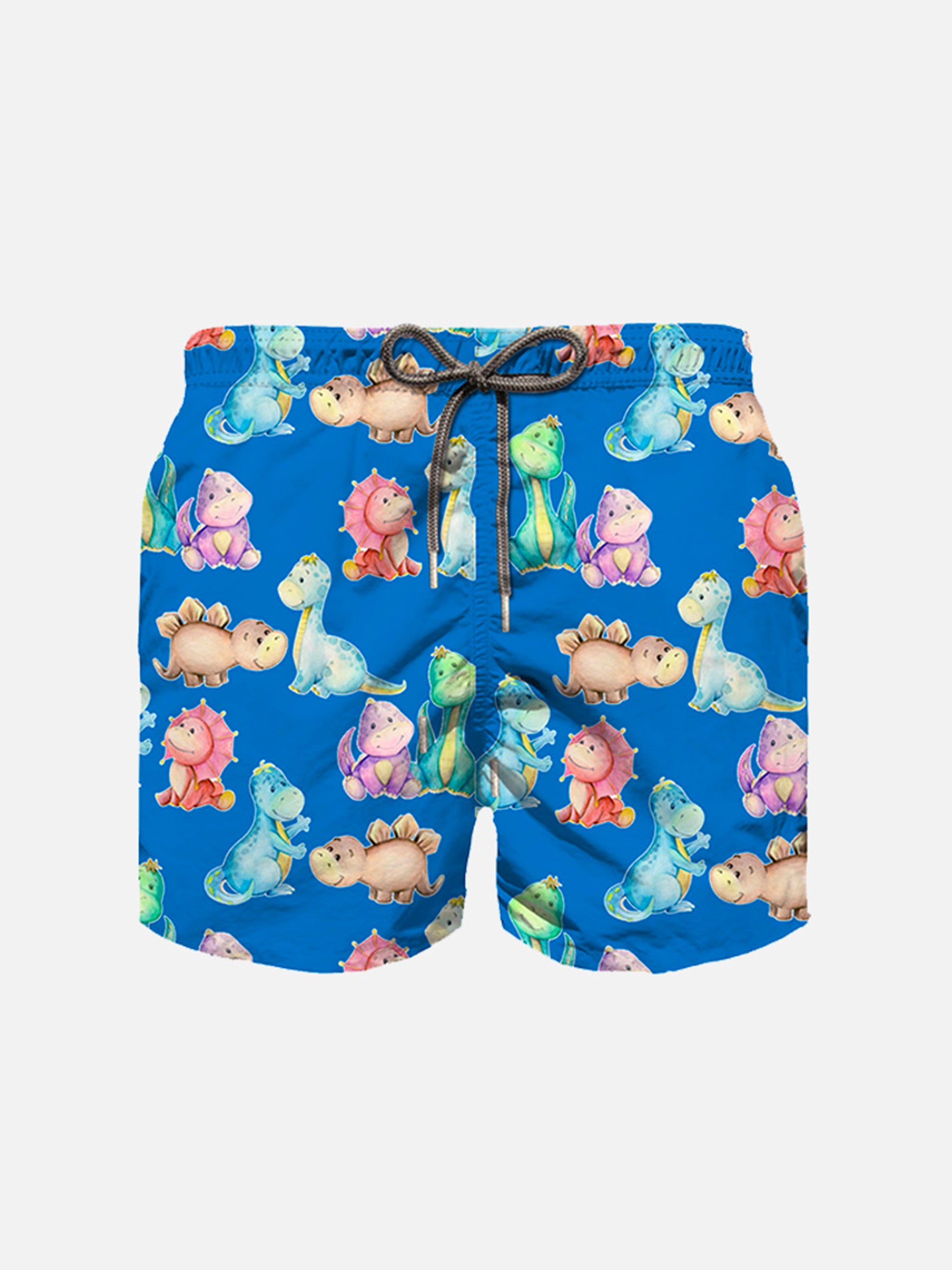 Boy Cotton Swim Shorts With Dinosaurs Print __single__ Swimshort