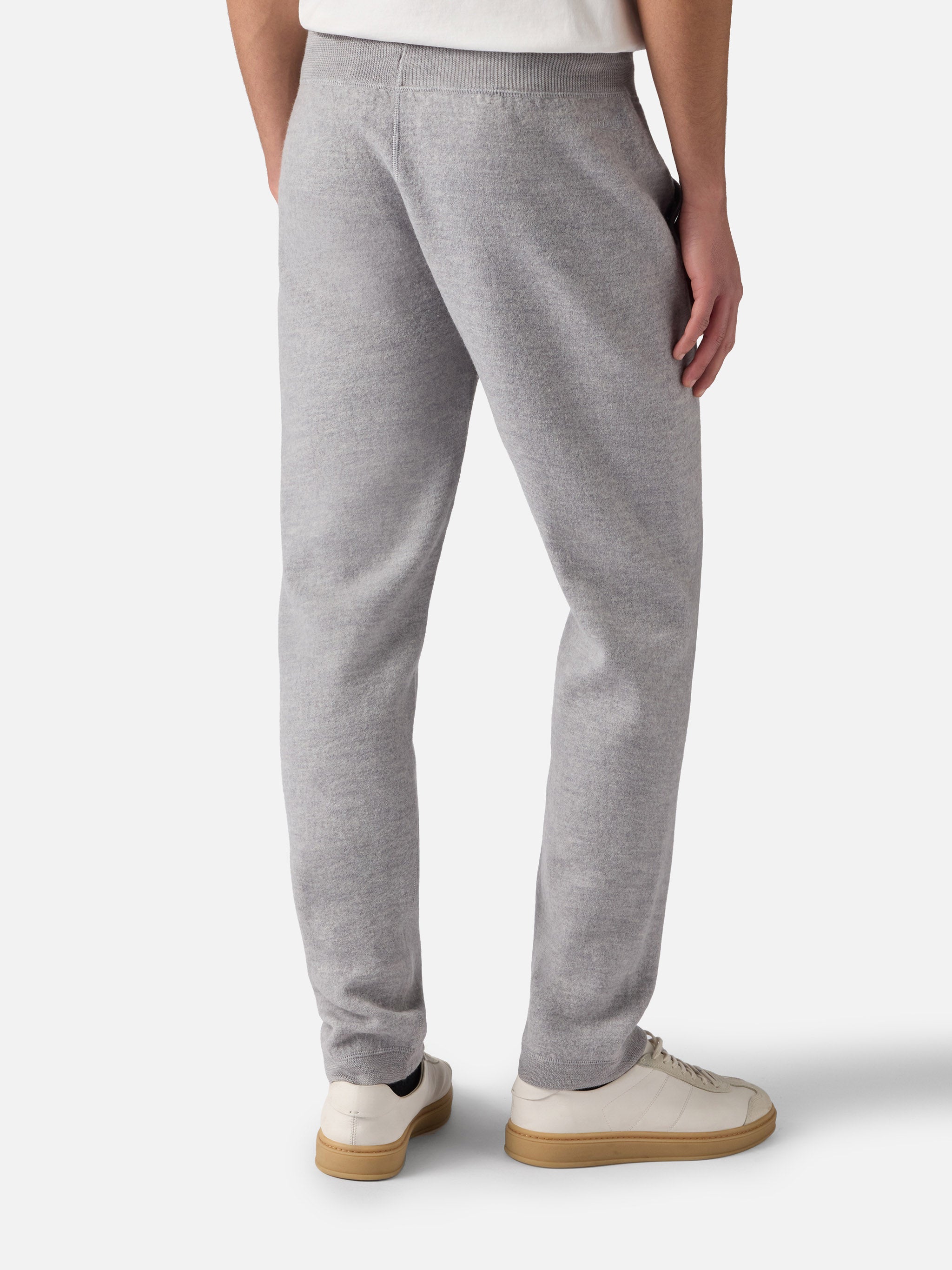 Track Knitted Sweatpants With Pockets Grey Pant