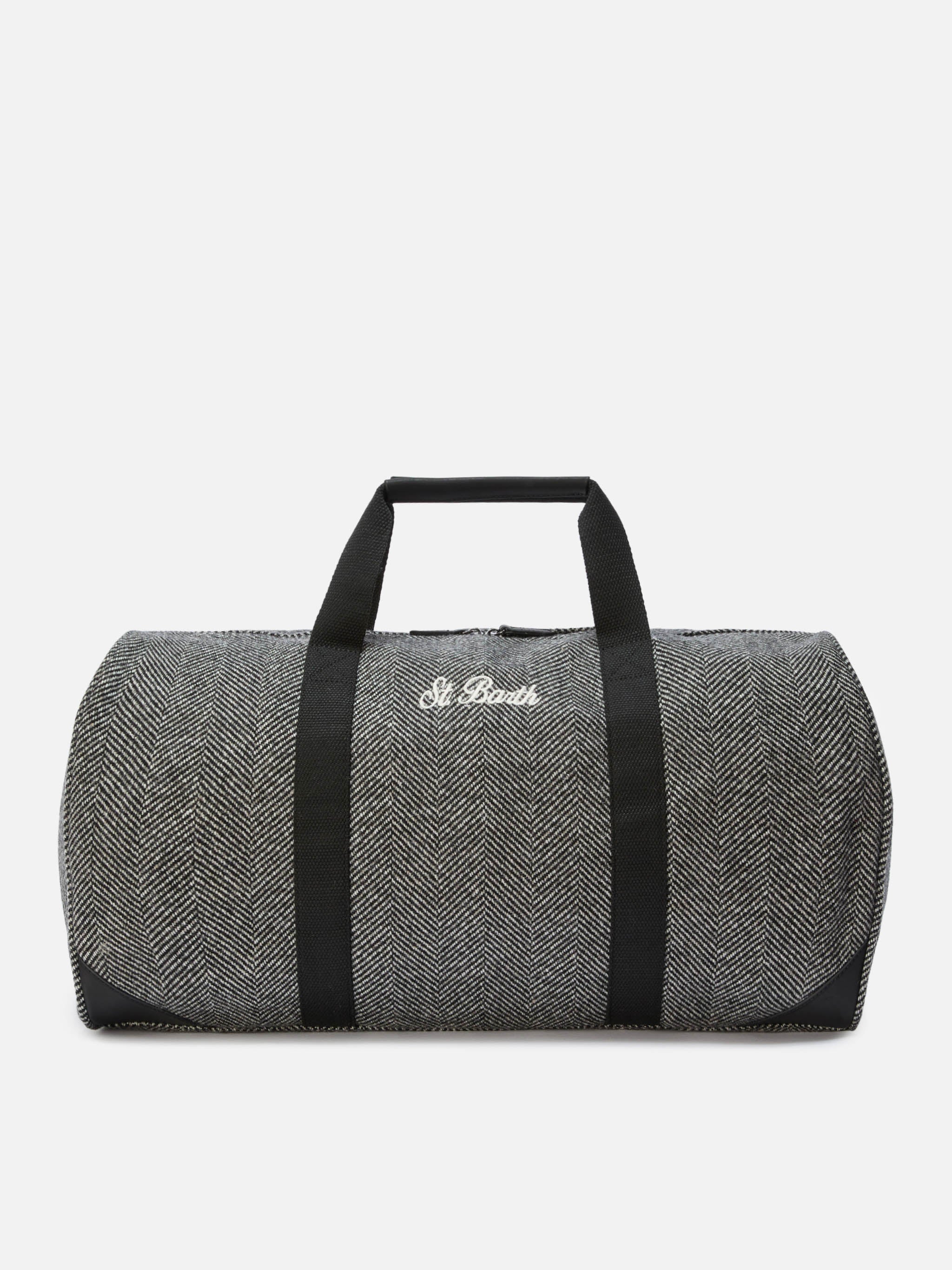 Jetleg Wool Travel Bag Herringbone Blend Black