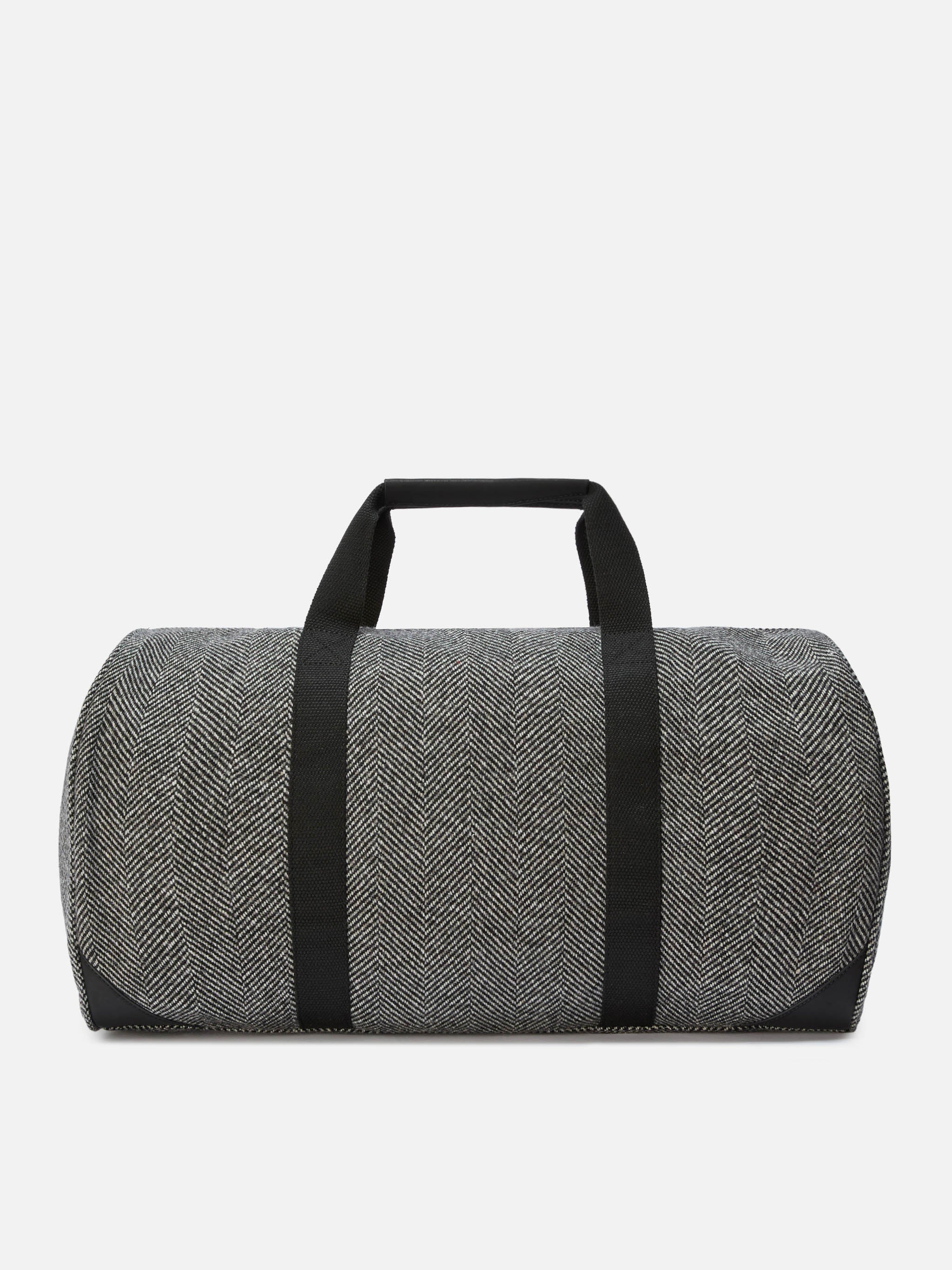 Jetleg Wool Travel Bag Herringbone Blend Black