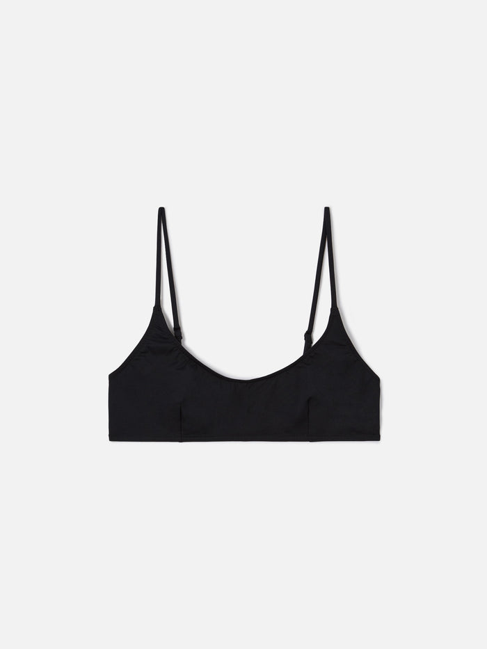 Judy Bralette Bikini Top Solid Black