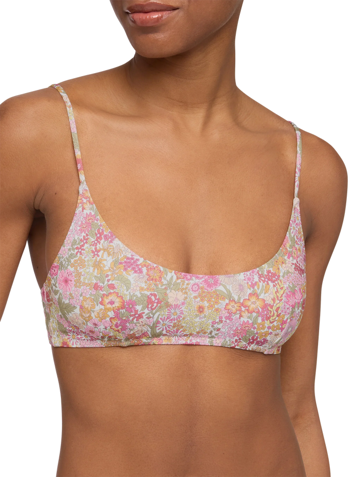 Judy Bralette Beach Top With Margaret Annie Print | Made Liberty Fabric Green