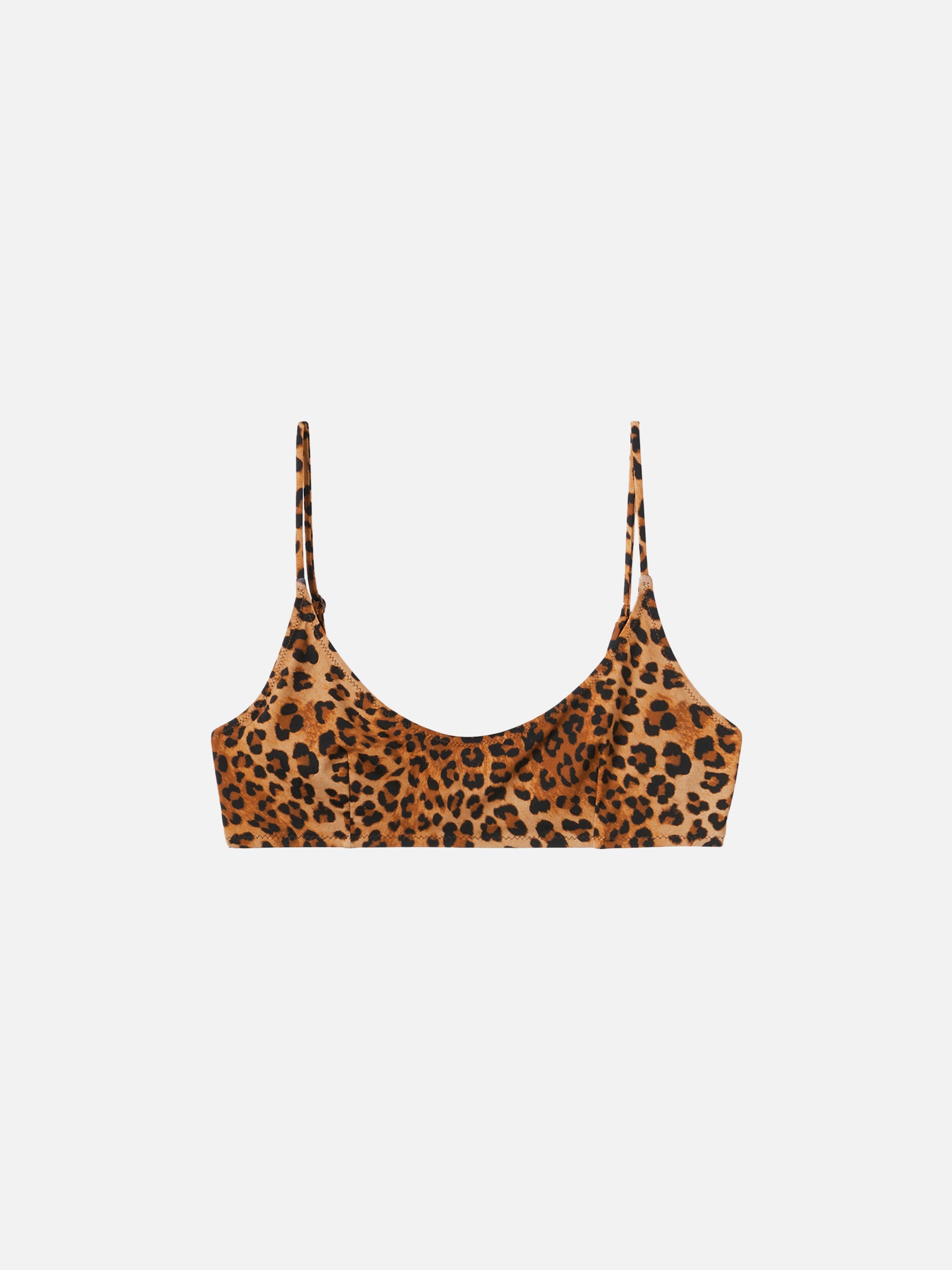 Judy Bralette Beach Top With Animalier Print White