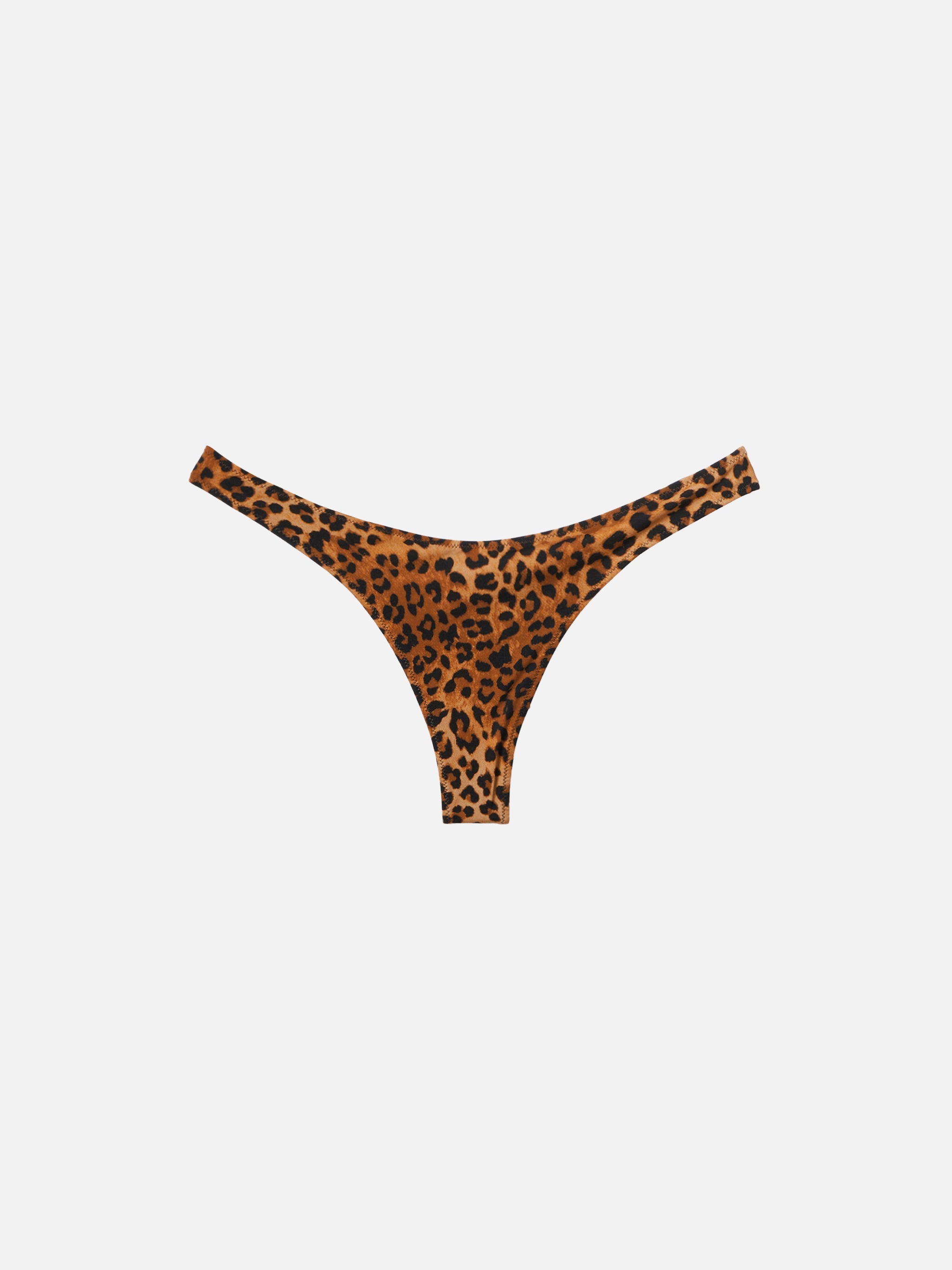 Naomi Cheeky Swim Briefs With Animalier Print White Bottom