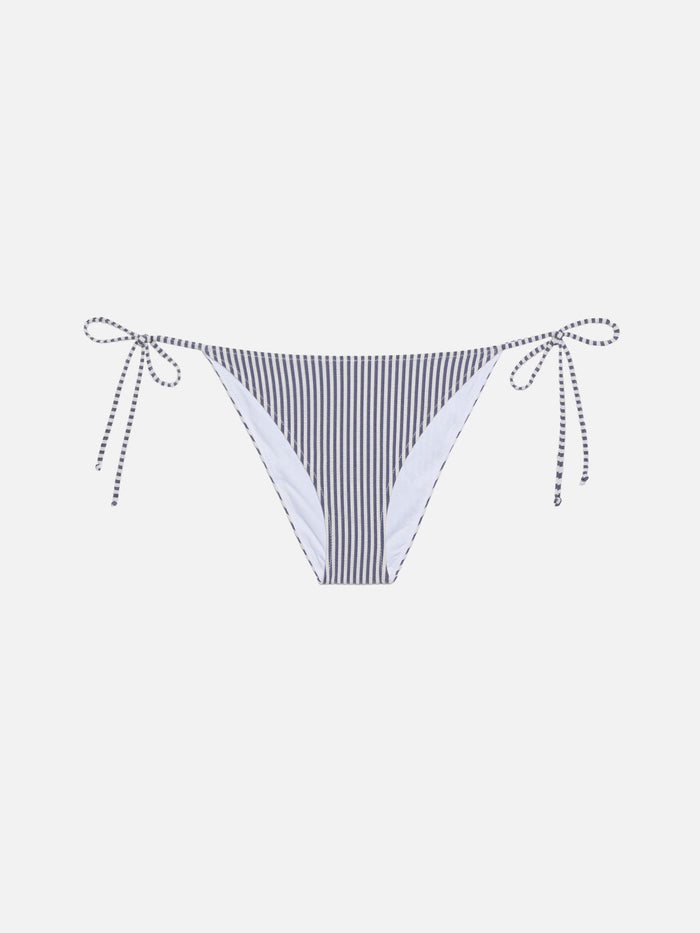 Virgo Classic Swim Briefs With Striped Print Blue Bottom