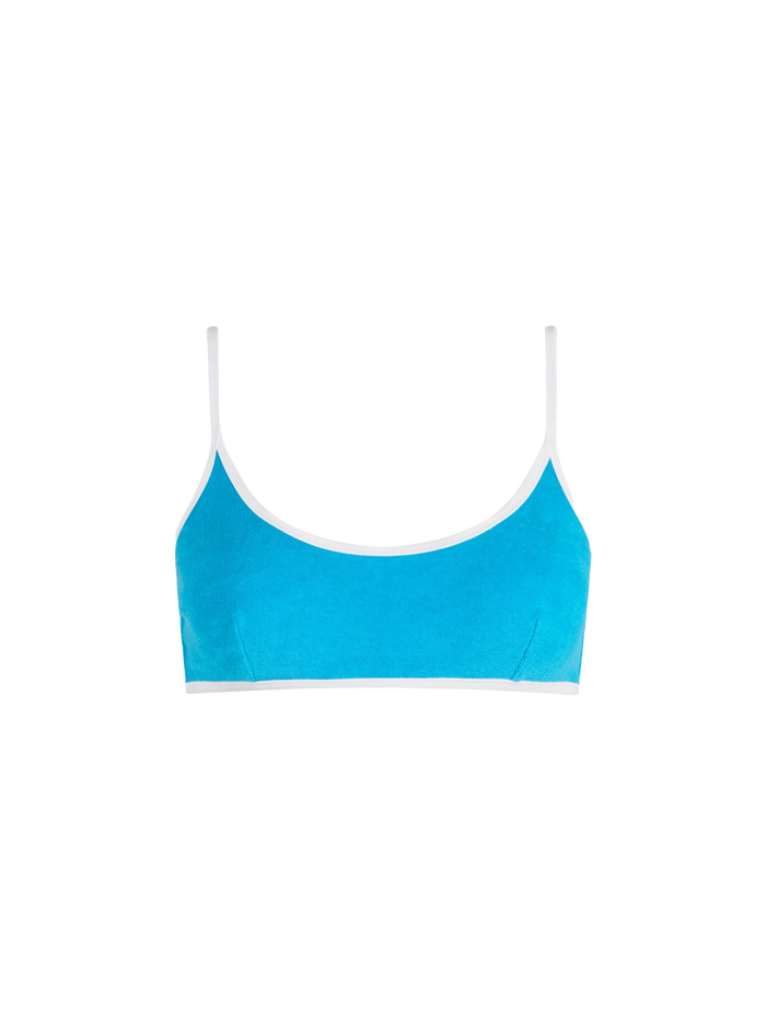 Judy Light Blue Terry Bralette Bikini Top