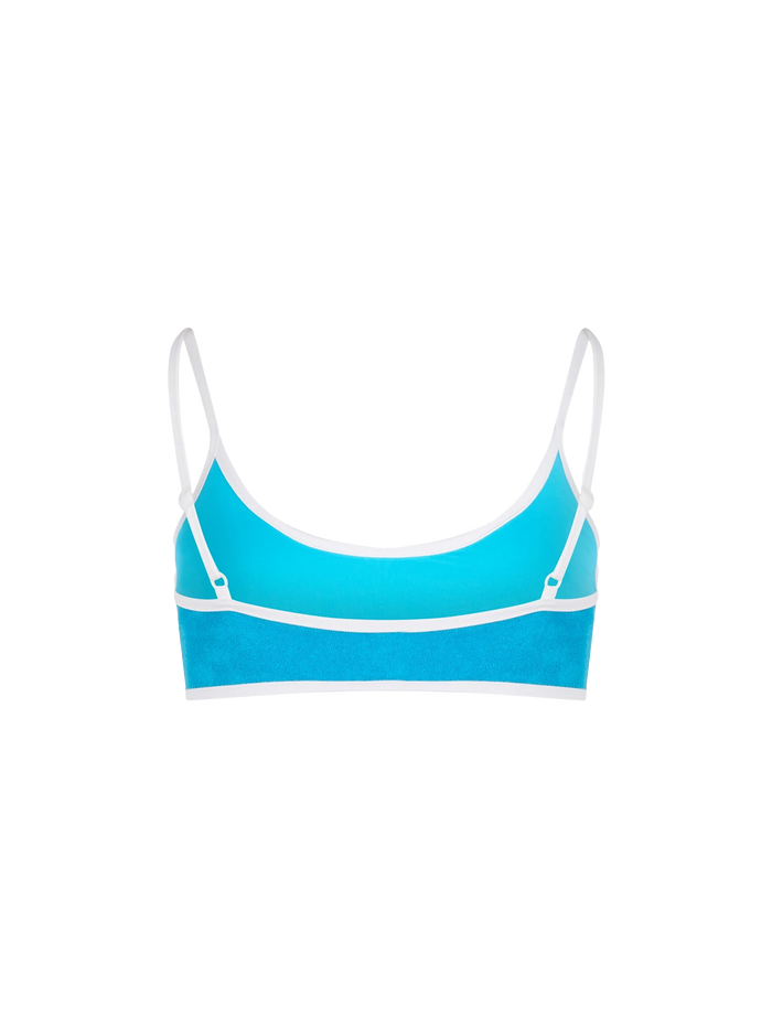 Judy Light Blue Terry Bralette Bikini Top