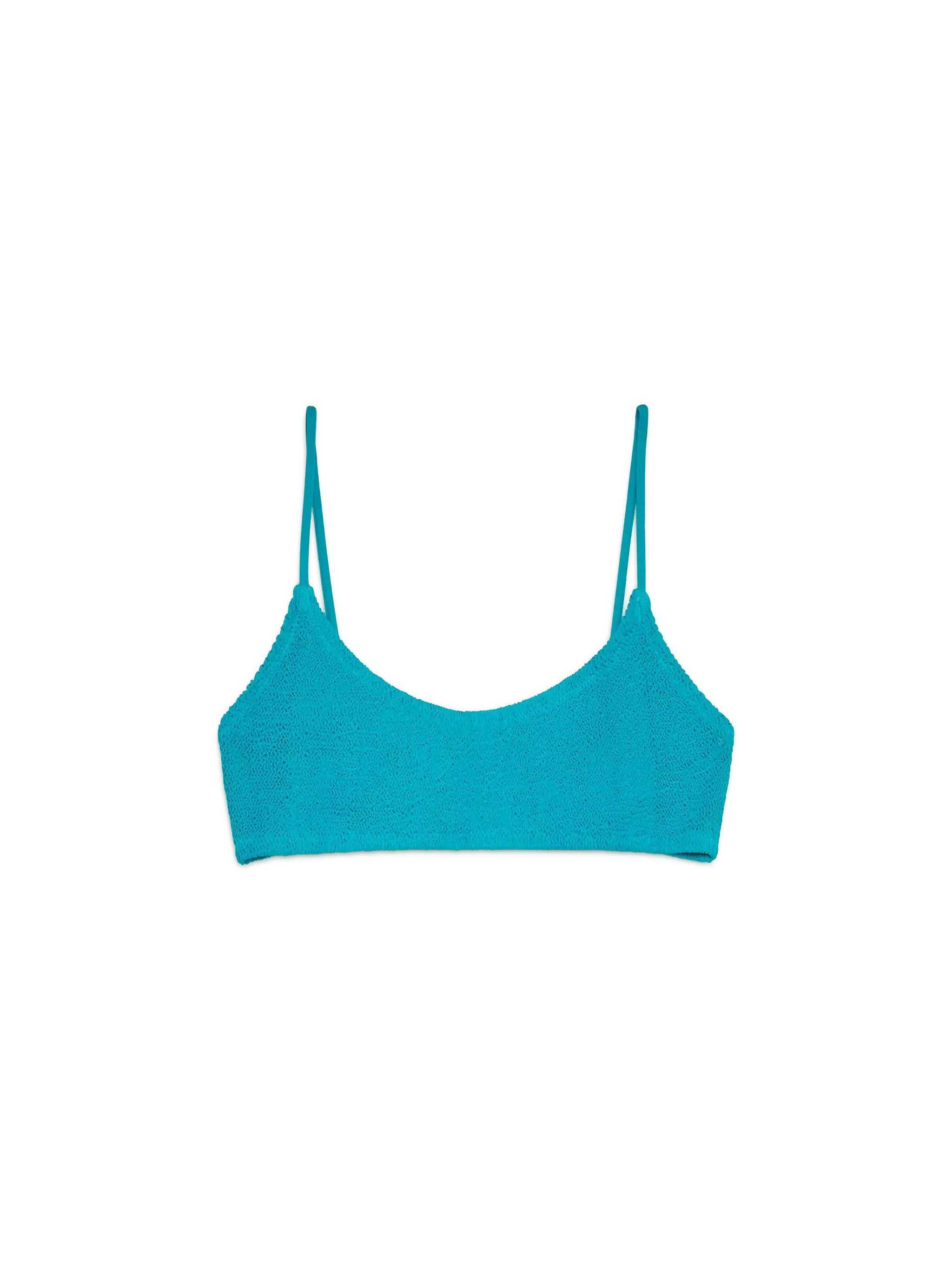 Judy Teal Crinkle Bralette Top Green