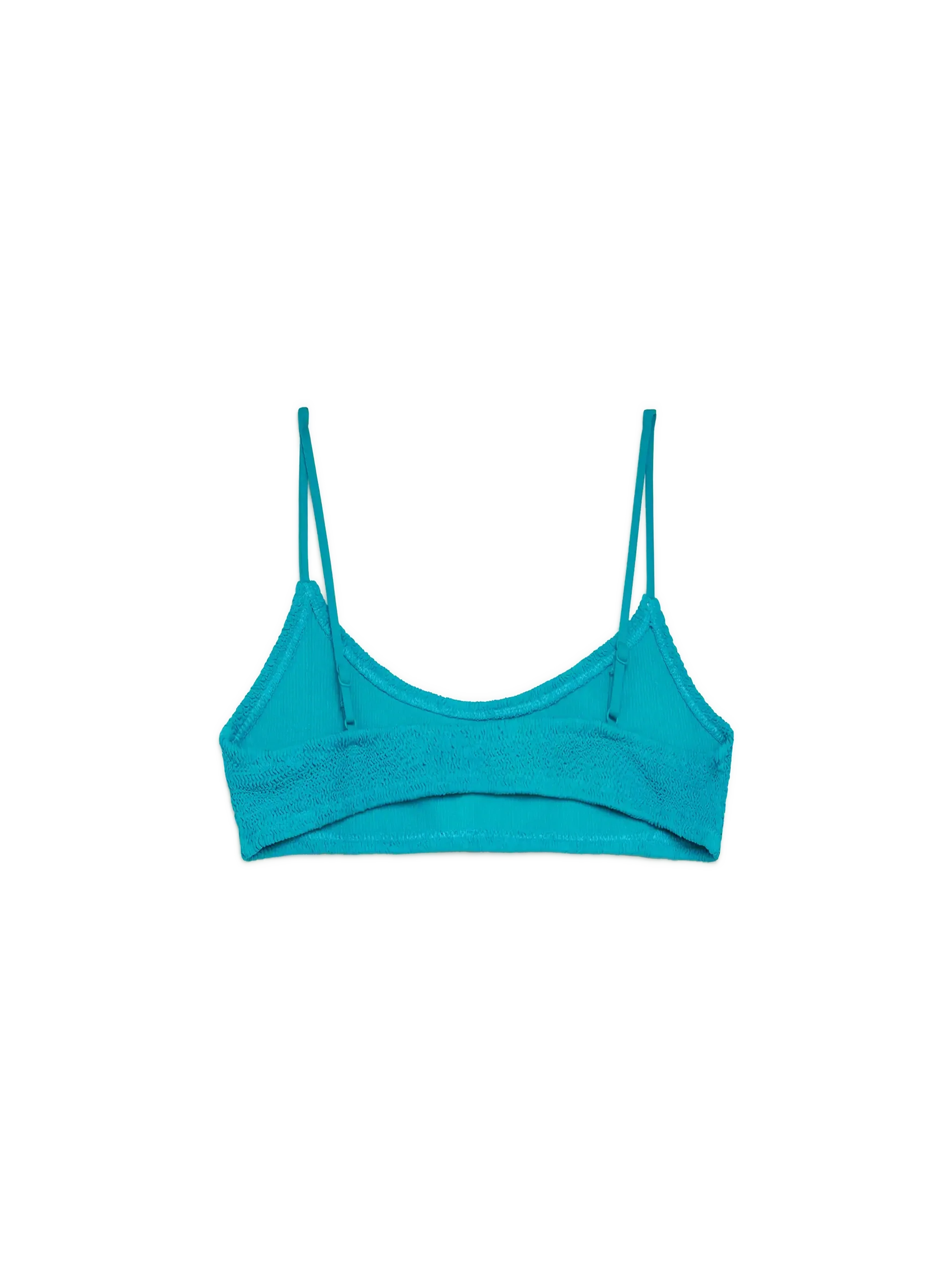 Judy Teal Crinkle Bralette Top Green