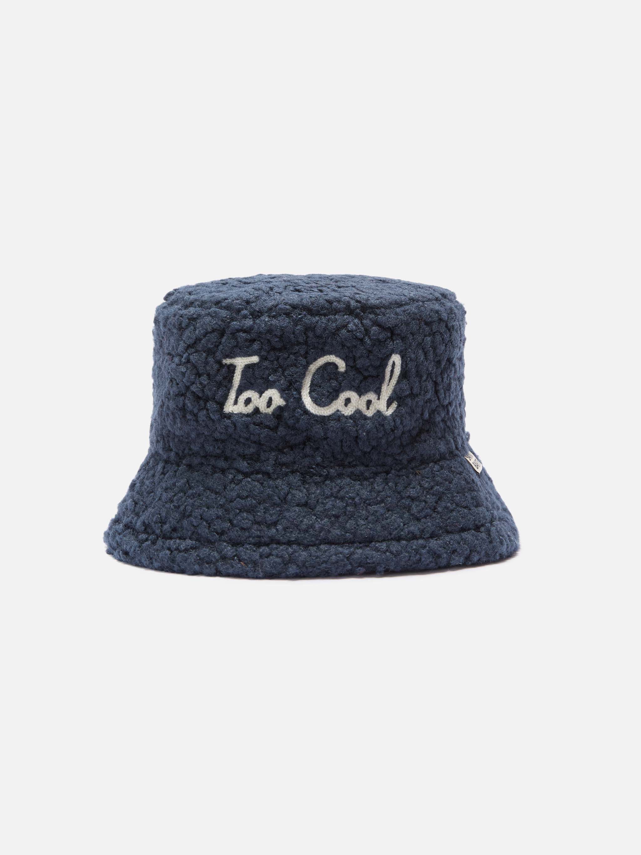 Sherpa Bucket Hat Jude With Too Cool Embroidery Blue