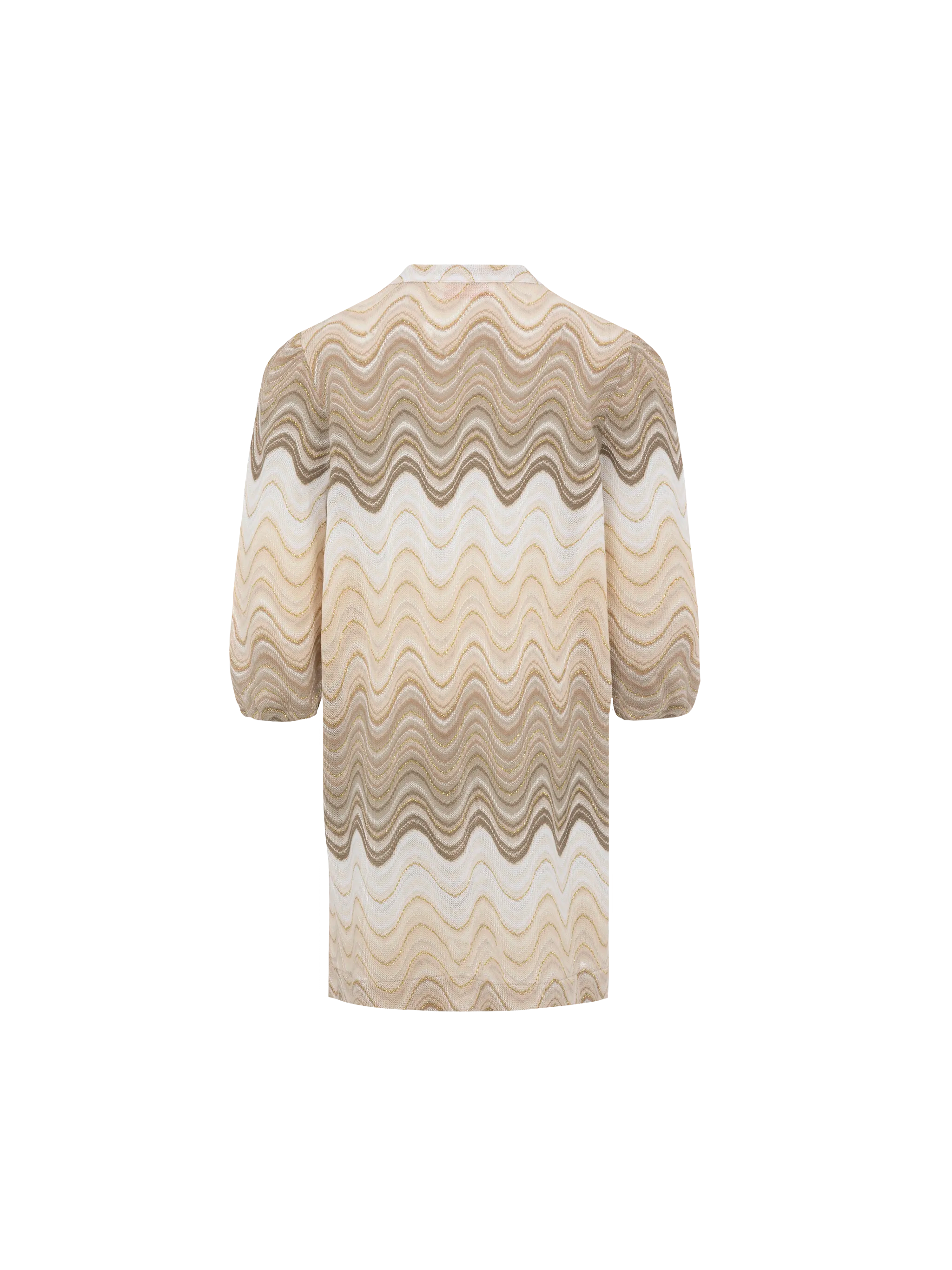 Jumeira Jr Gold Raschel Knit Short Dress Beige Beach Robe
