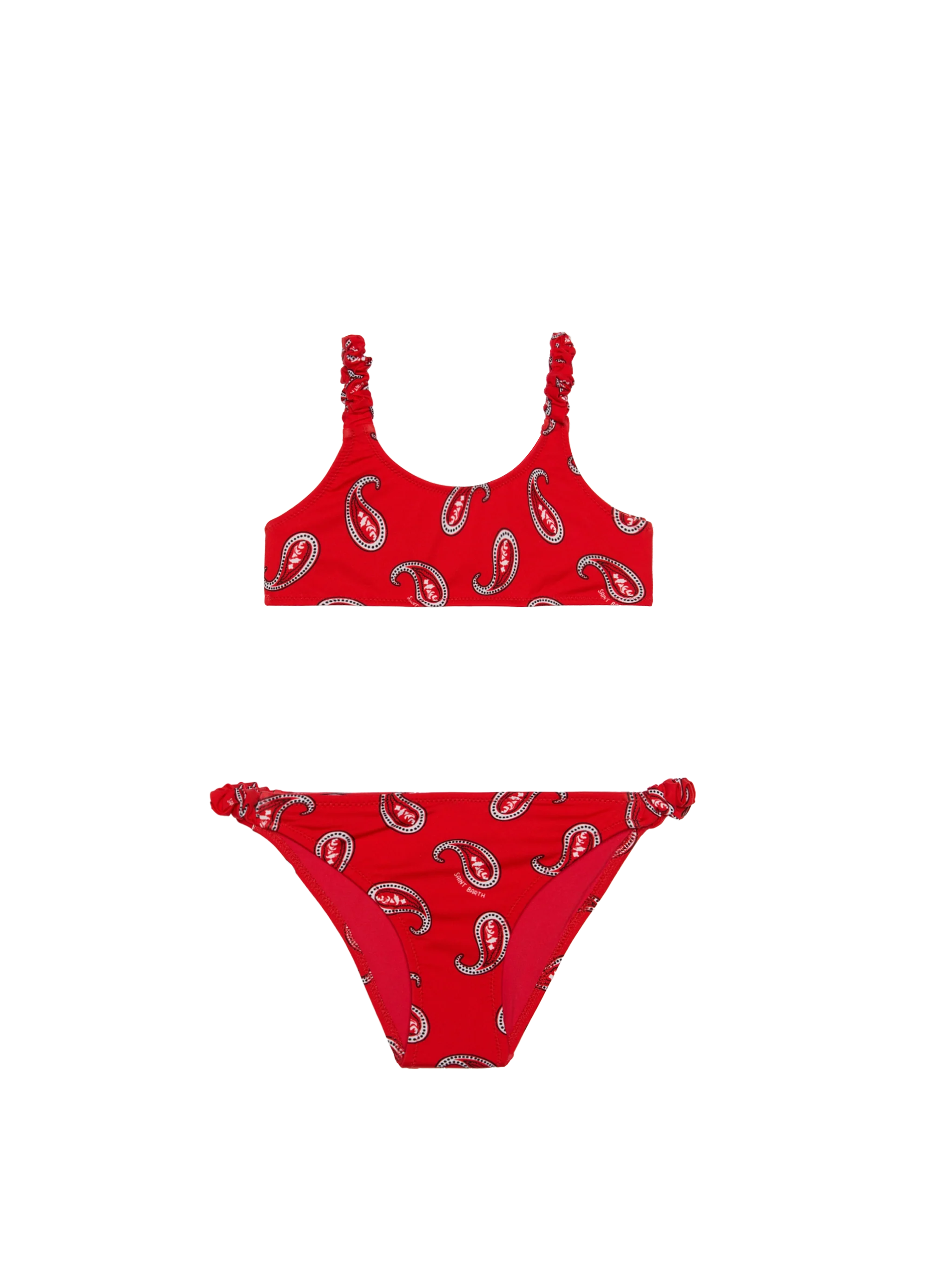 Girl Bralette Bikini With Paisley Print __single__