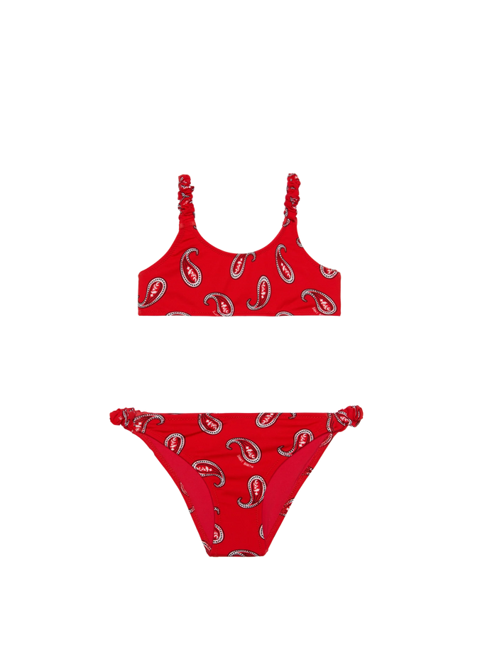 Girl Bralette Bikini With Paisley Print __single__