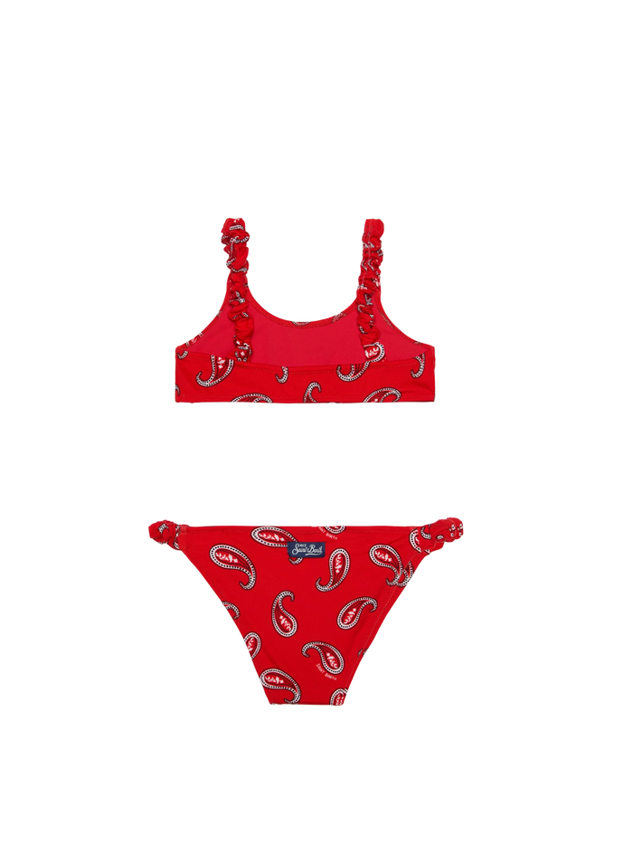 Girl Bralette Bikini With Paisley Print __single__