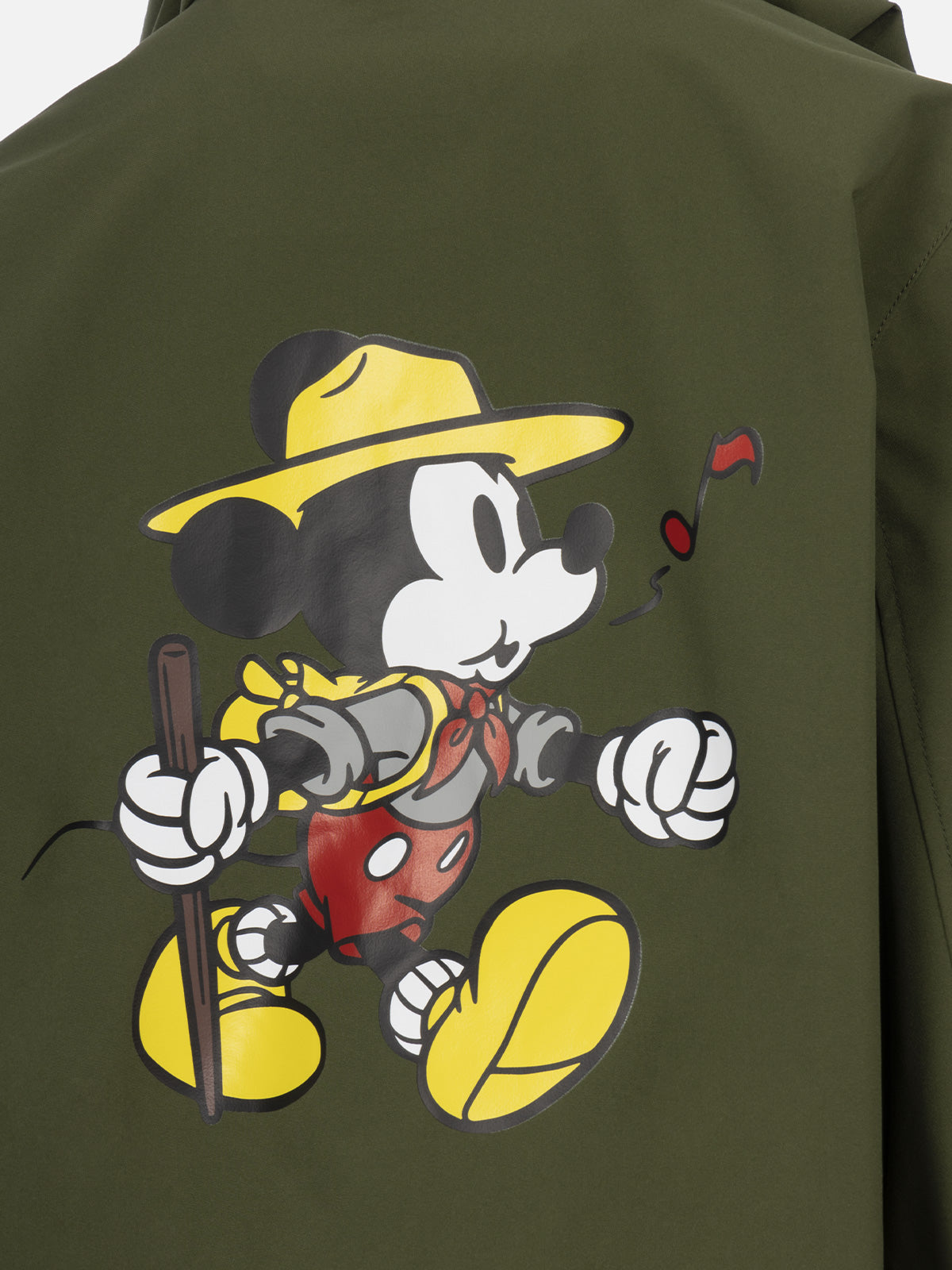 Boy Hooded Lightweight Windbreaker Kauris Jr With Mickey Mouse Print | Disney Special Edition Green Jacket