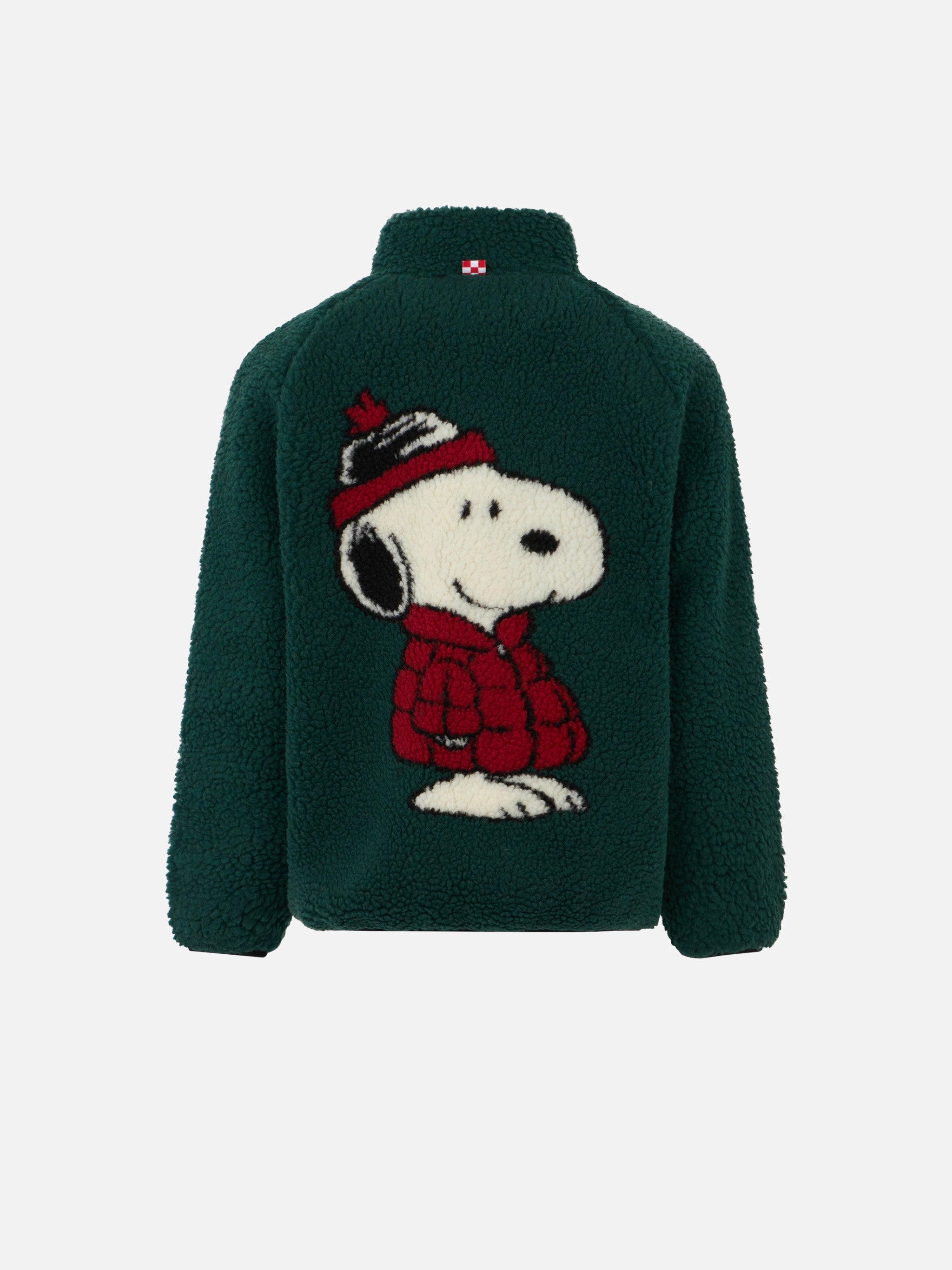 Boy Sherpa Jacket With Snoopy Print | Peanuts™ Special Edition Green