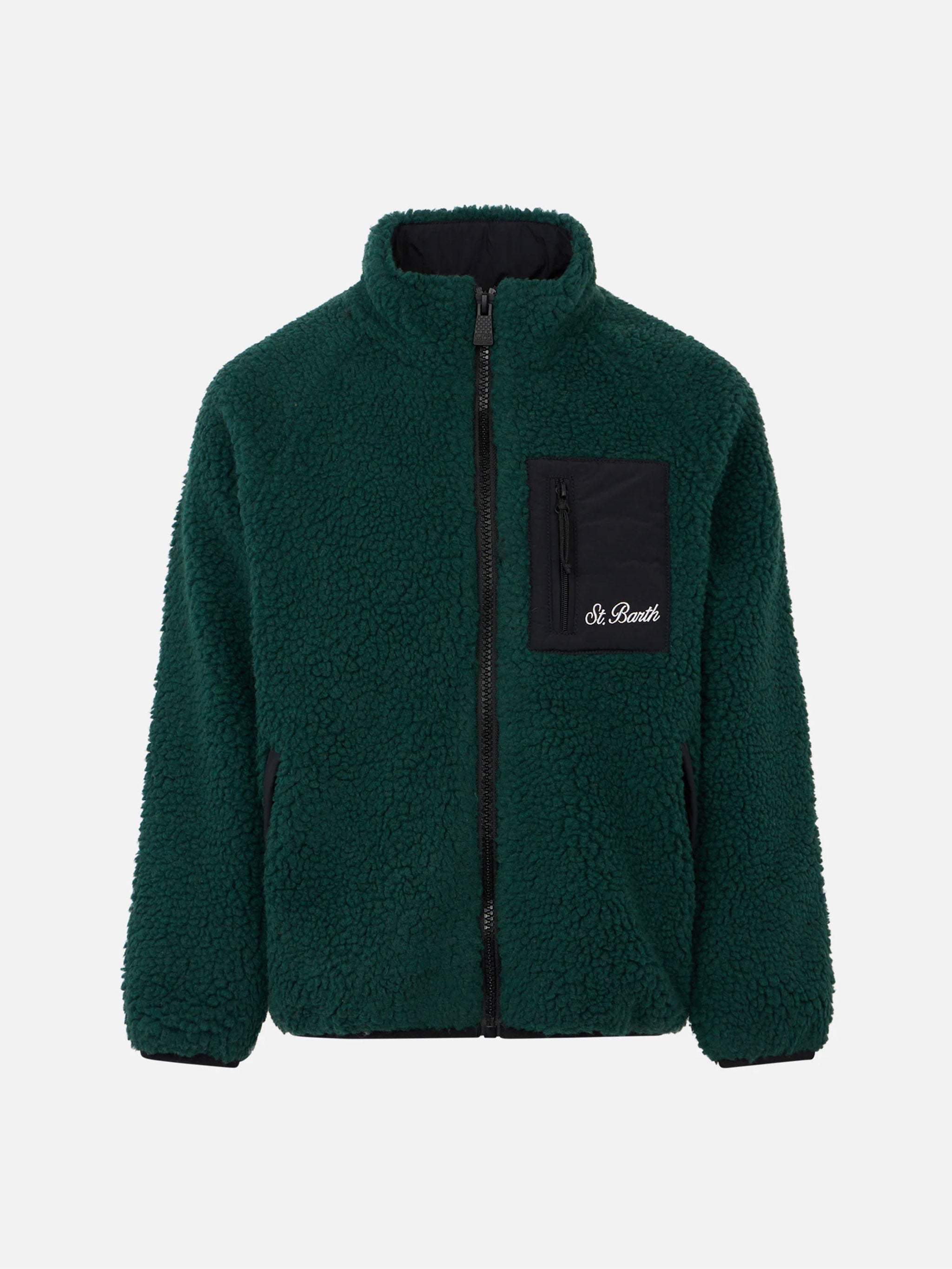 Boy Sherpa Jacket With Snoopy Print | Peanuts™ Special Edition Green
