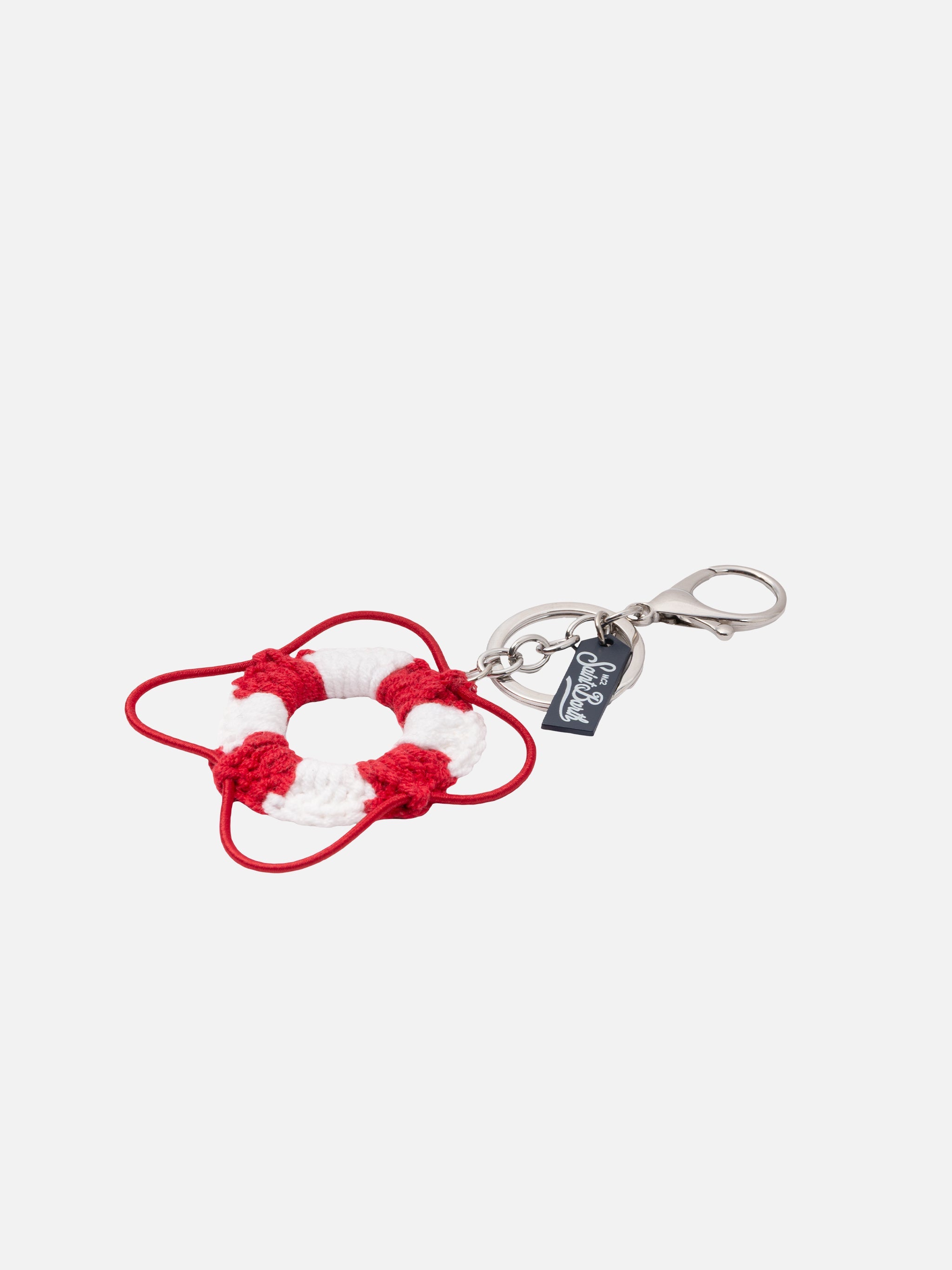 Keyring With Lifesaver Crochet Charm White Small Accessories