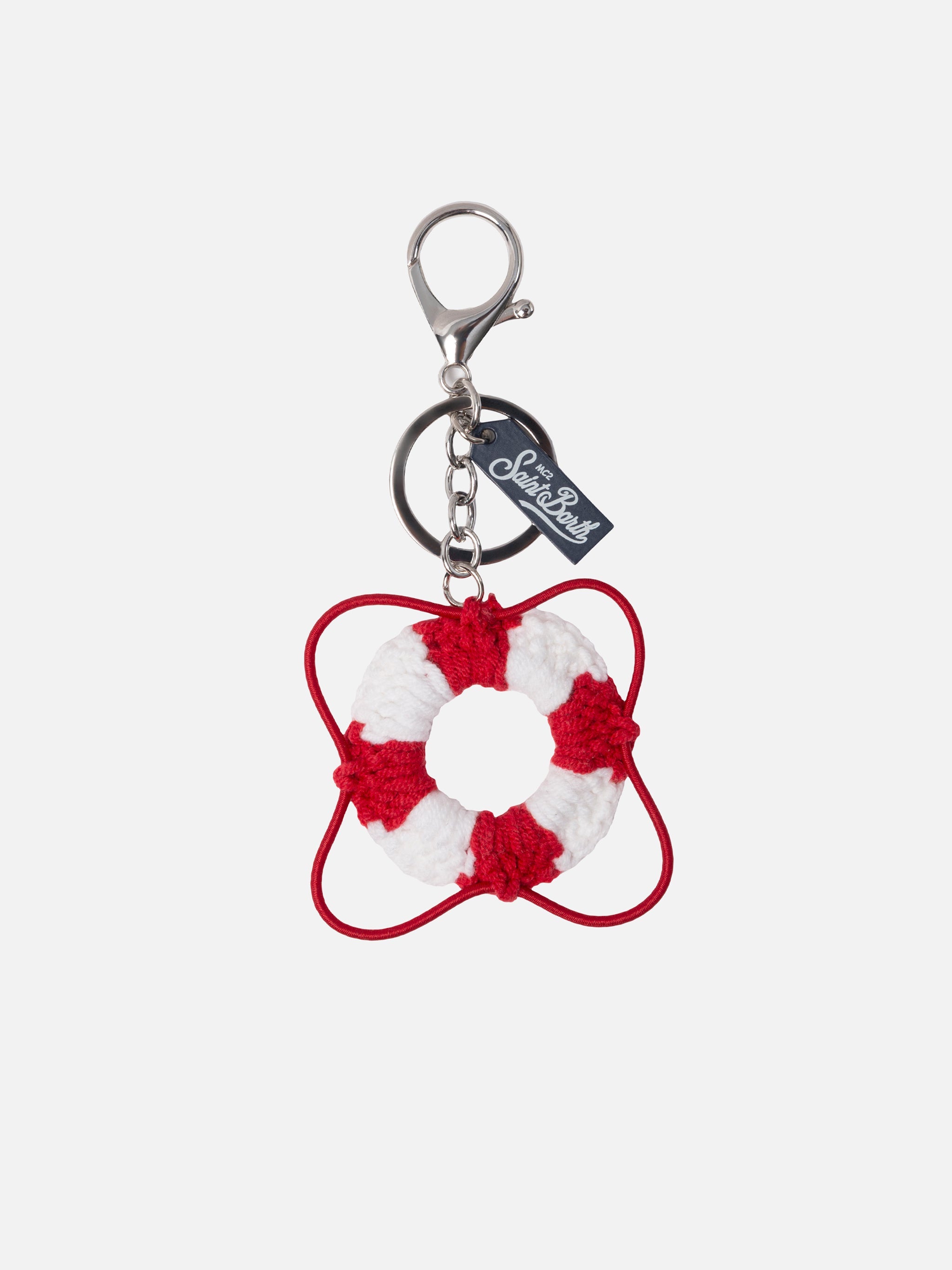 Keyring With Lifesaver Crochet Charm White Small Accessories