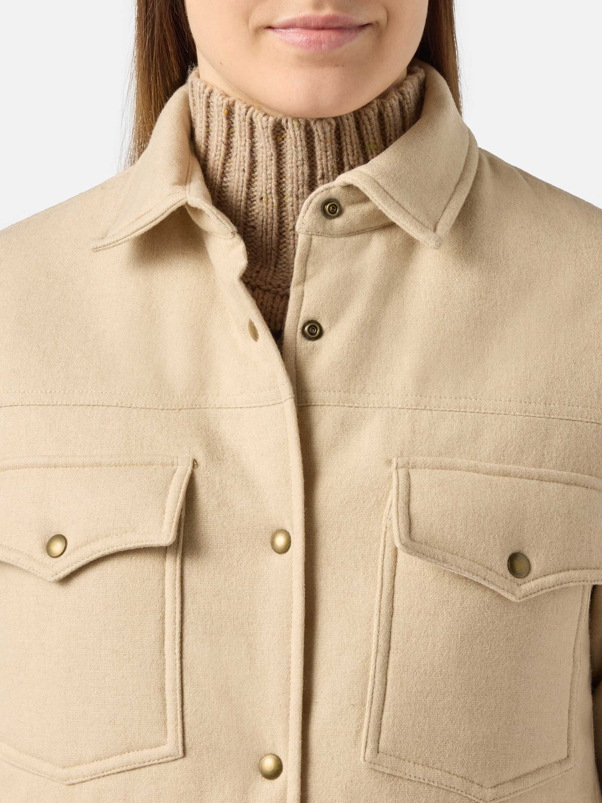 White Kimmy Jacket With Saint Barth Rhinestone Print Brown