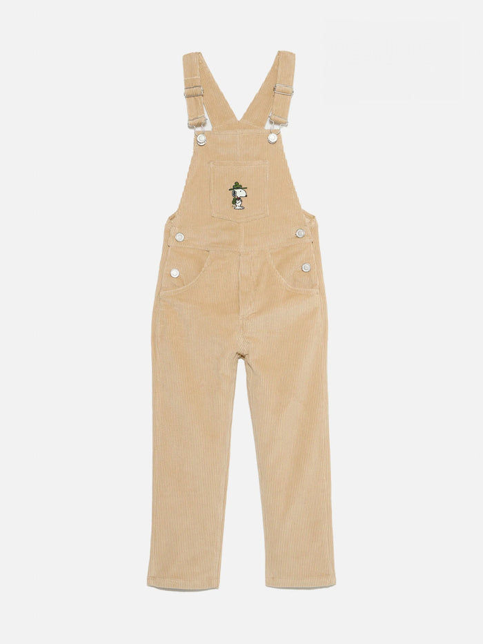 Boy Corduroy Salopette With Snoopy Patch | Peanuts™ Special Edition __single__ Overalls